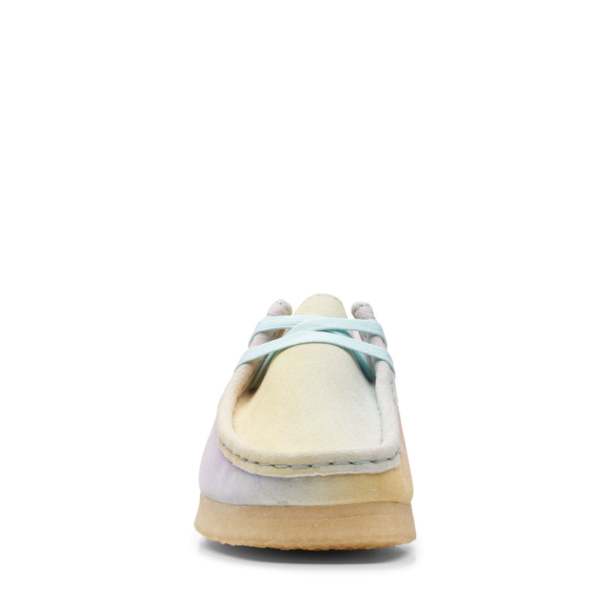 Clarks Originals Wallabee Women's White and Blue Leather 26165563 — rear view