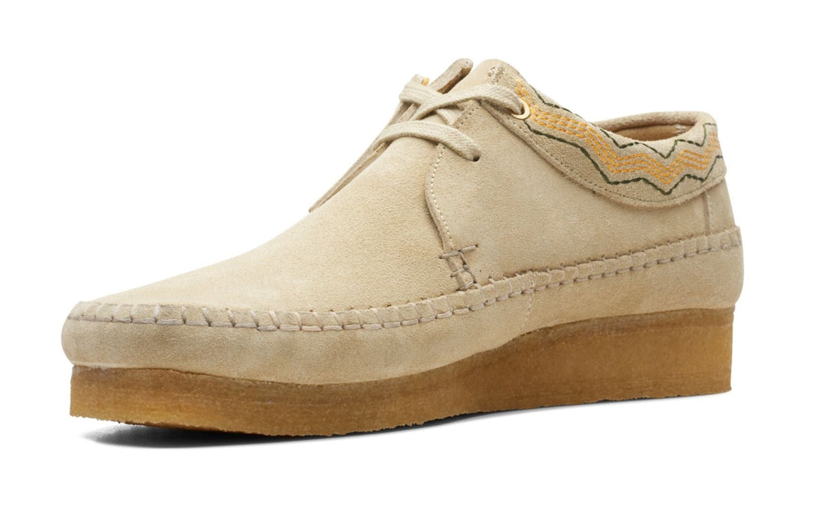 Clarks Originals Weaver Men's Tan/Maple Emb Suede 26165782 — sole view
