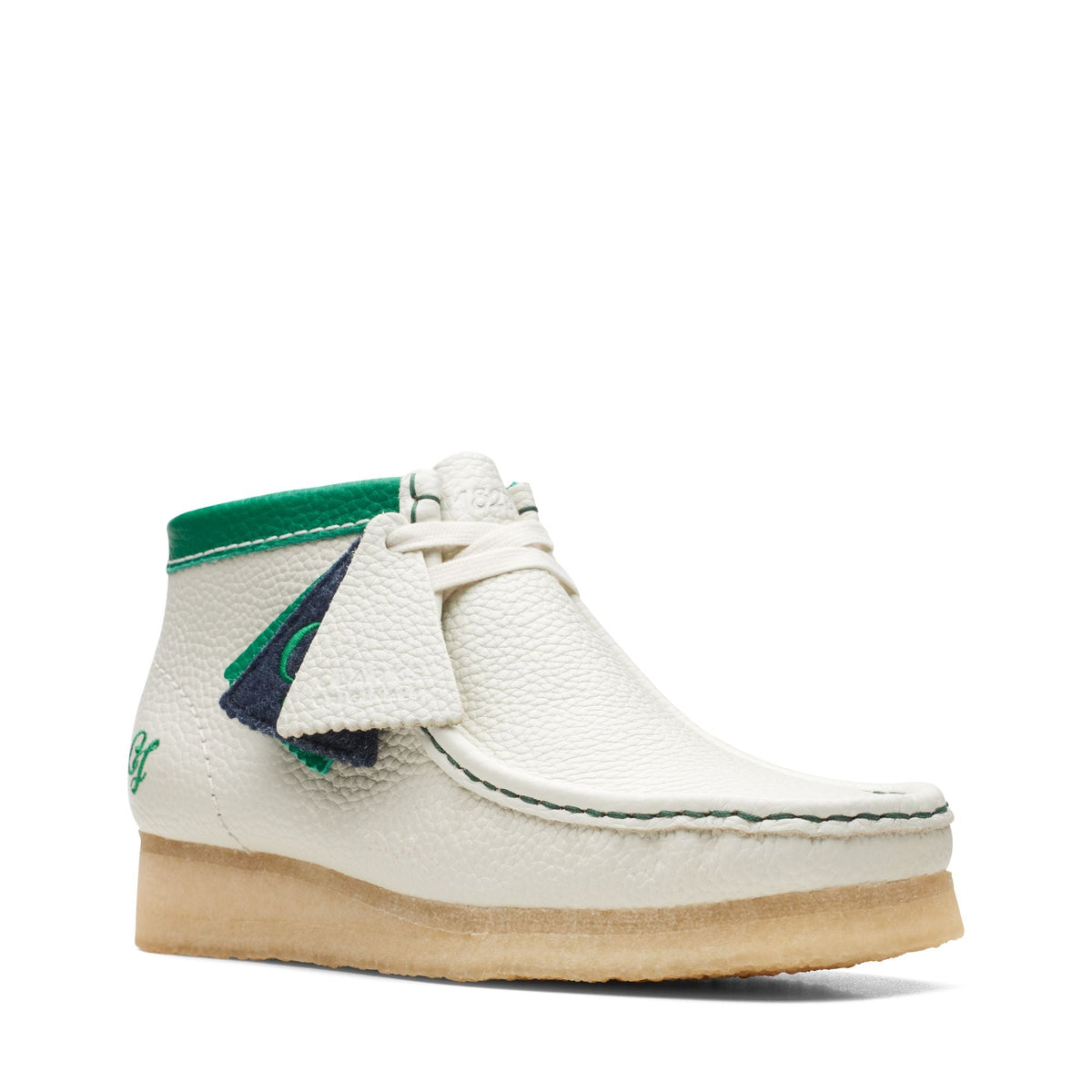 Clarks Originals Wallabee Boot Women's Cream Multi 26165818 — side view