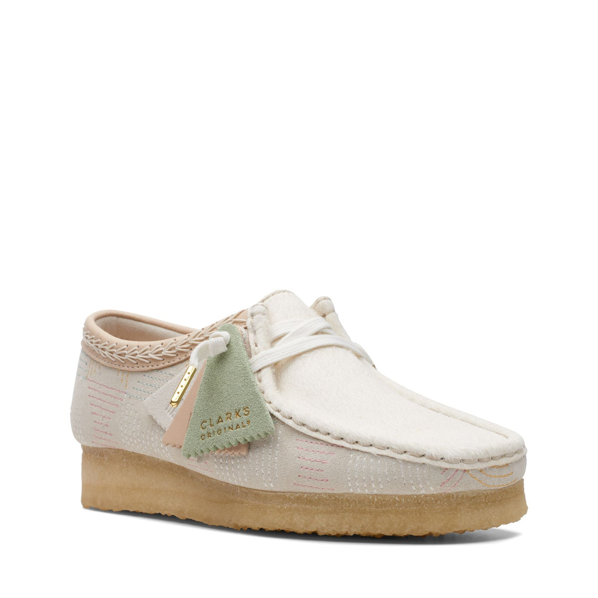 Clarks Originals Wallabee Men's Off White Hairy 26165918 — side view