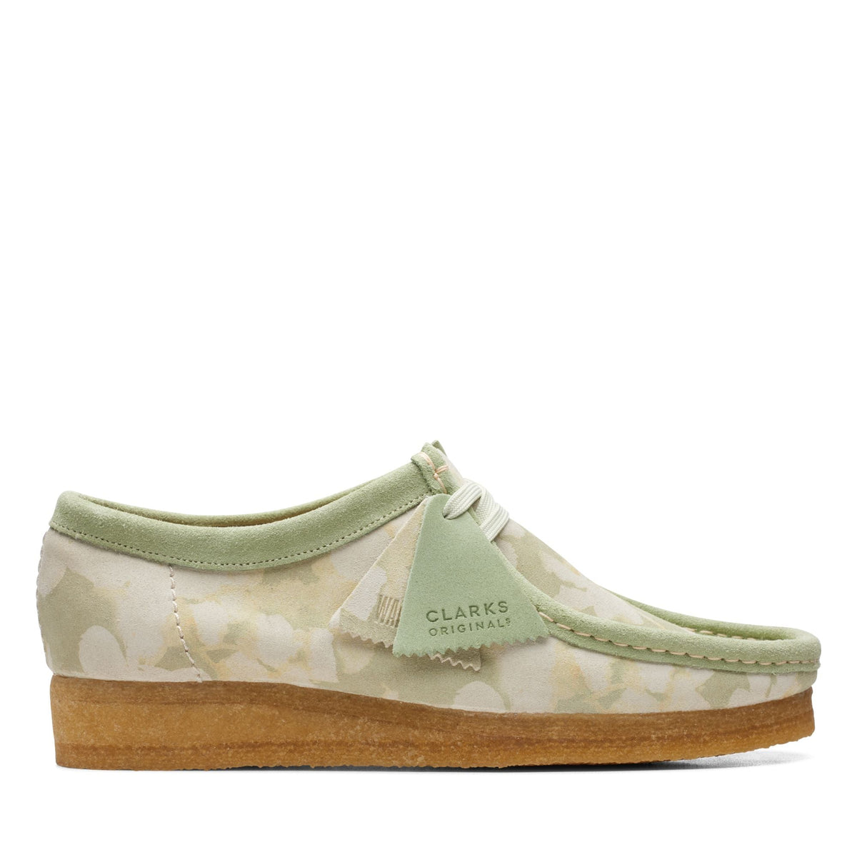 Clarks Originals Wallabee Women's Green Floral Suede 26166166
