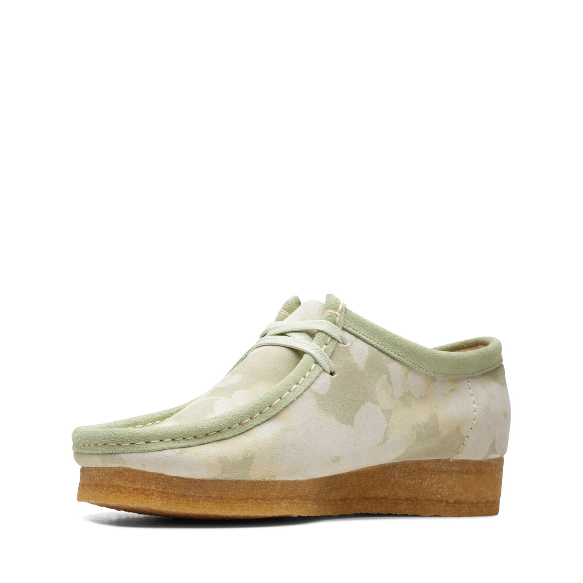 Clarks Originals Wallabee Women's Green Floral 26166166 — sole view