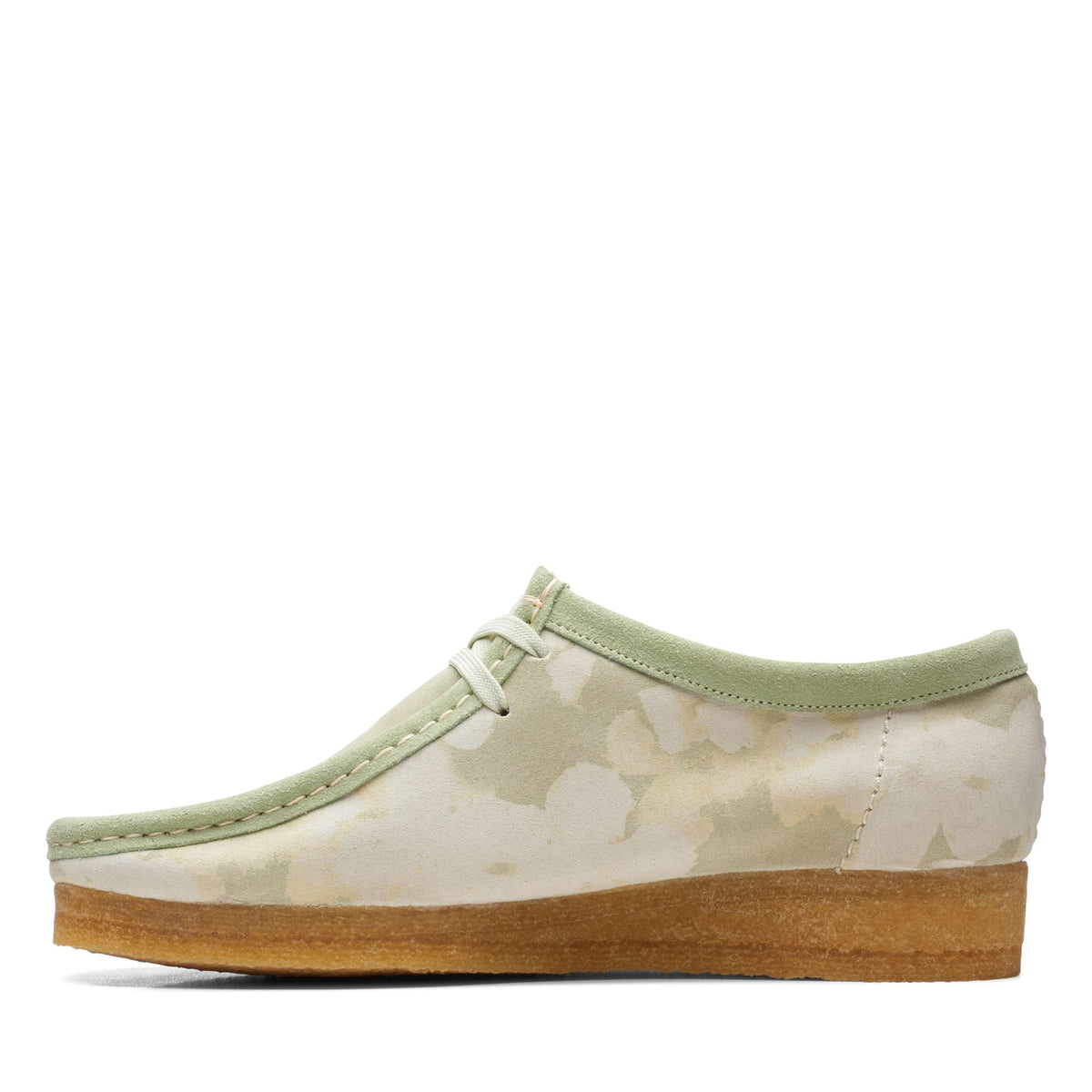 Clarks Originals Wallabee Women's Green Floral 26166166 — detail view