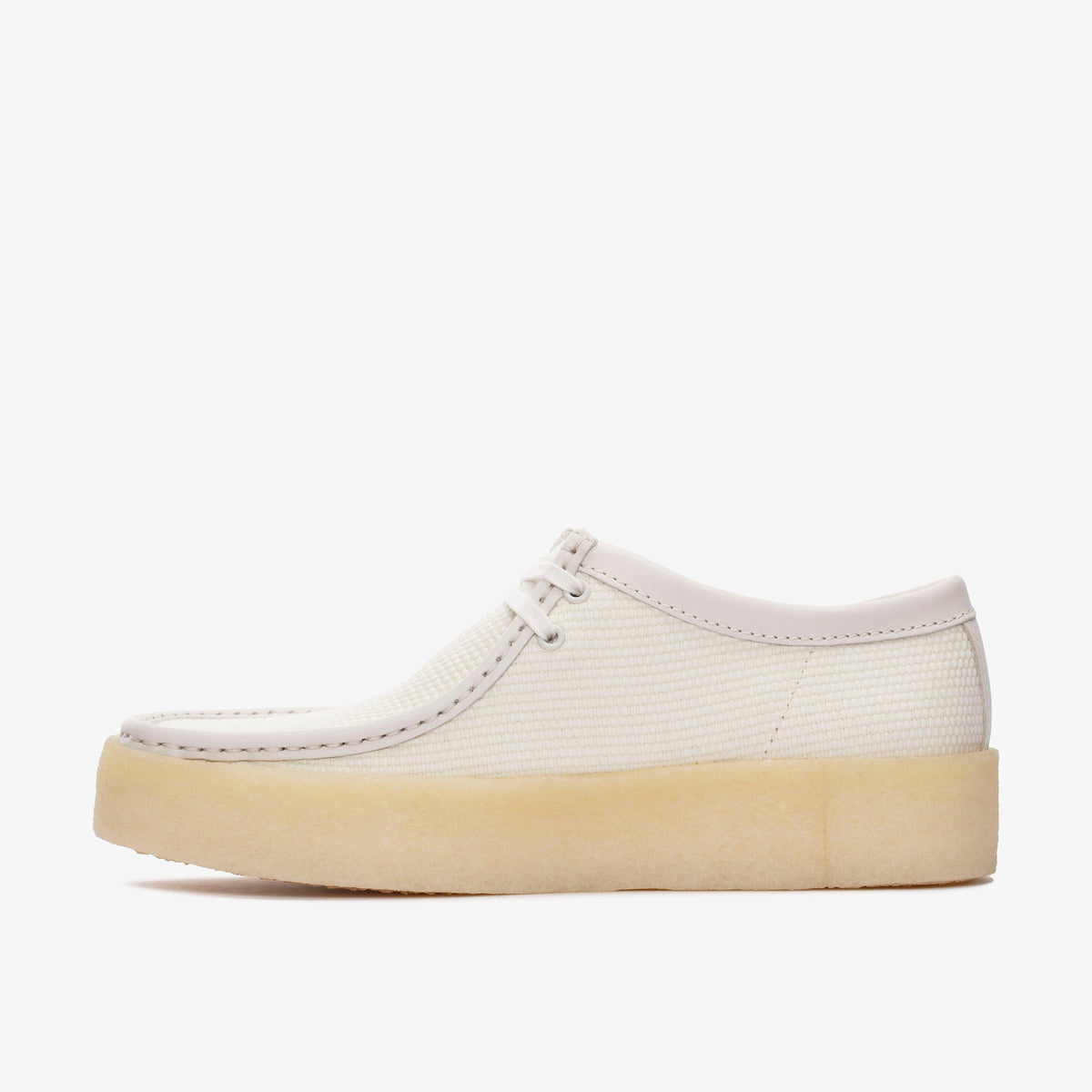 Clarks Originals Wallabee Cup Men's Off White Text 26166218 — side view