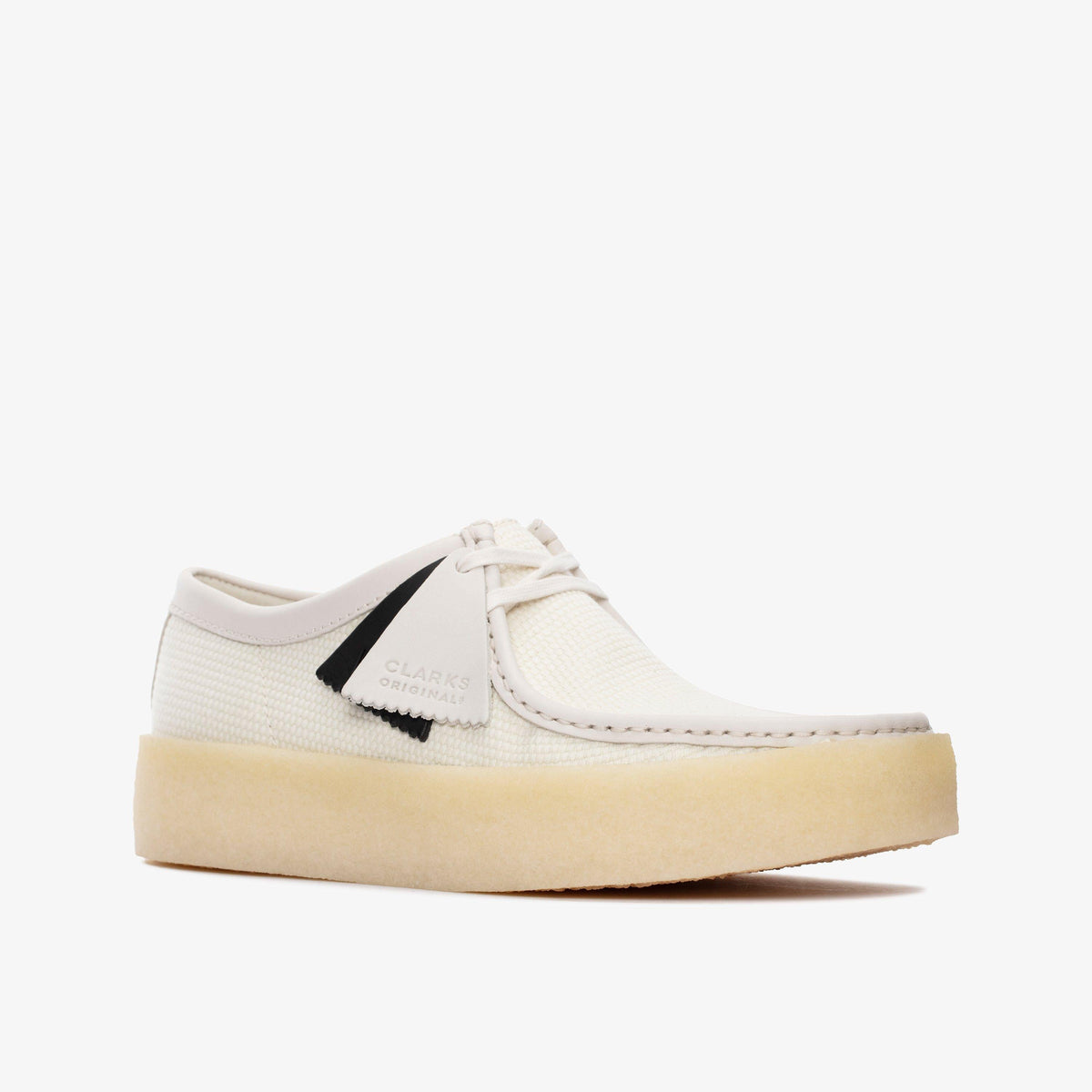 Clarks Originals Wallabee Cup Men's Off White Text 26166218 — rear view