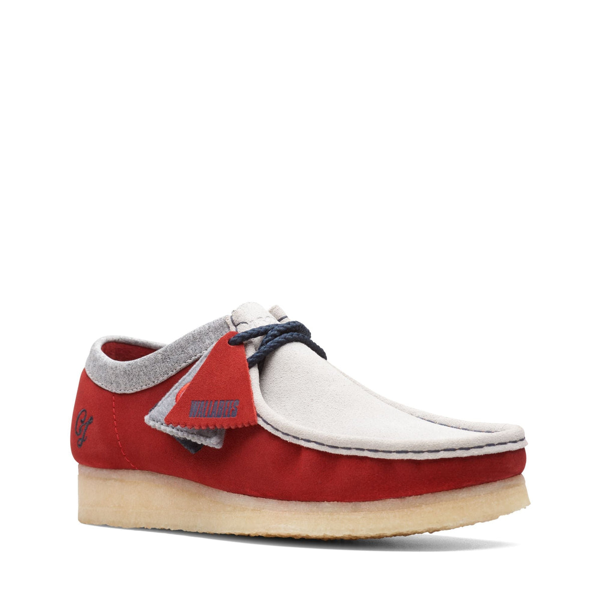 Clarks Originals Wallabee Low VCY Men's Gray and Red Suede 26166291 - additional view 4
