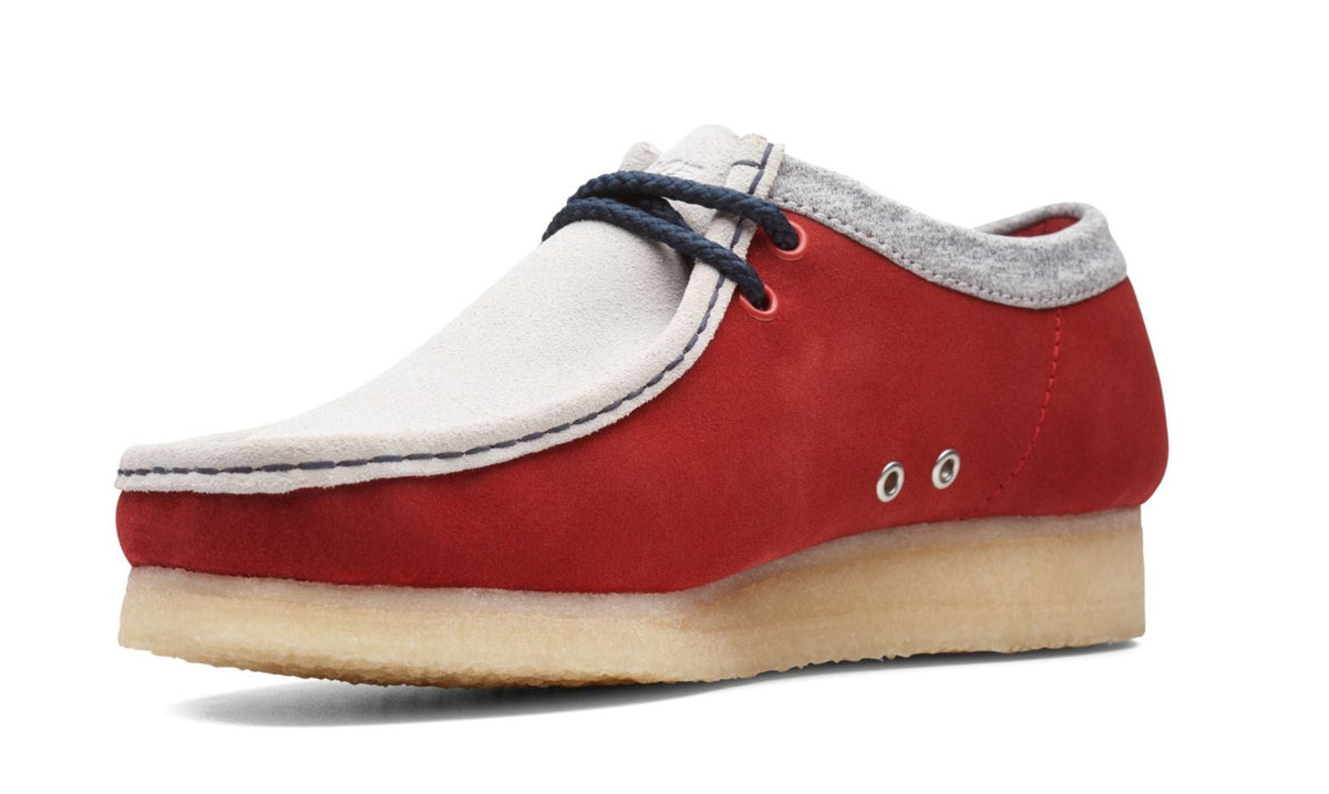 Clarks Originals Wallabee VCY Men's Red Combi Suede 26166291 — sole view