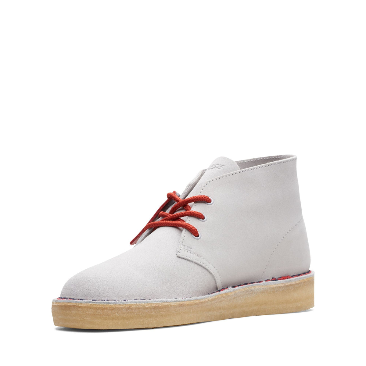 Clarks Originals Desert Coal VCY Men's Gray & Red Suede 26166525 — sole view
