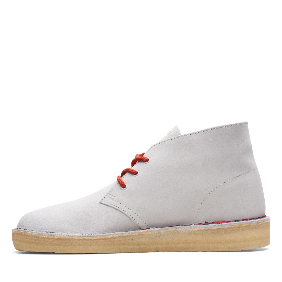 Clarks Originals Desert Coal VCY Men's Gray and Red Suede 26166525 — detail view