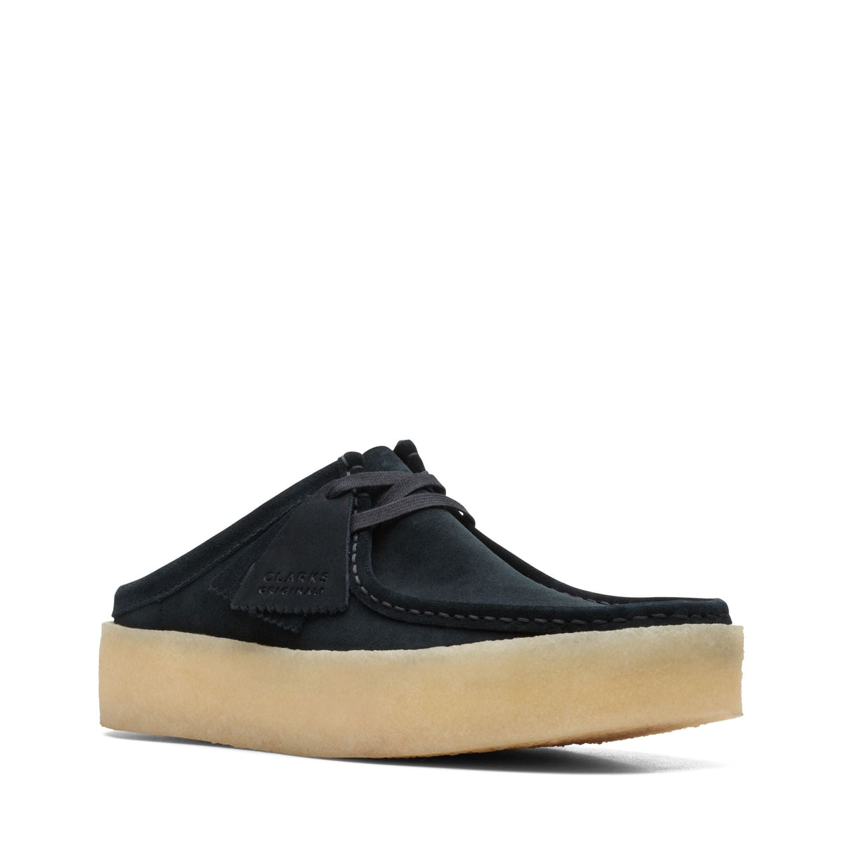 Clarks Originals Wallabee Cup Men's Black Suede 26167285 — side view