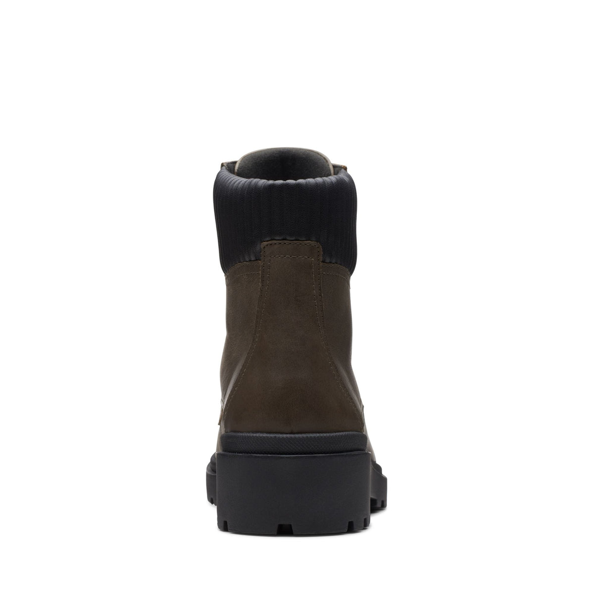 Clarks Calla Zip Women's Dark Olive Leather 26167345 — top view