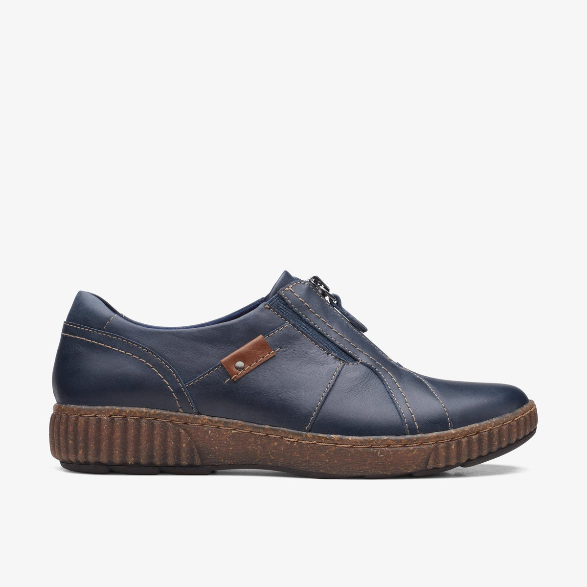 Clarks MAGNOLIA ZIP Women's Navy Leather 26167482