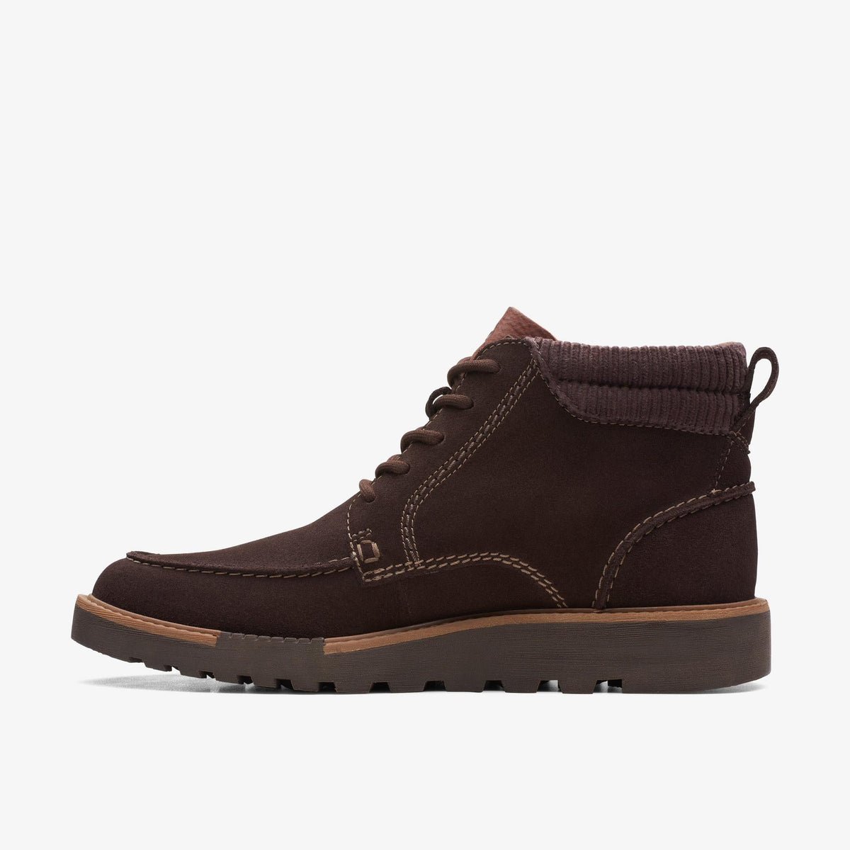 Clarks Barnes Mid Men's Dark Brown Suede 26167565 — side view