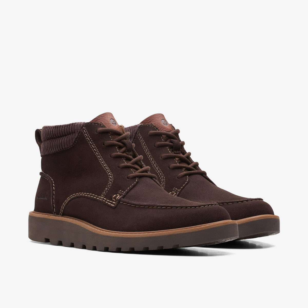 Clarks Barnes Mid Men's Dark Brown Suede 26167565 — sole view