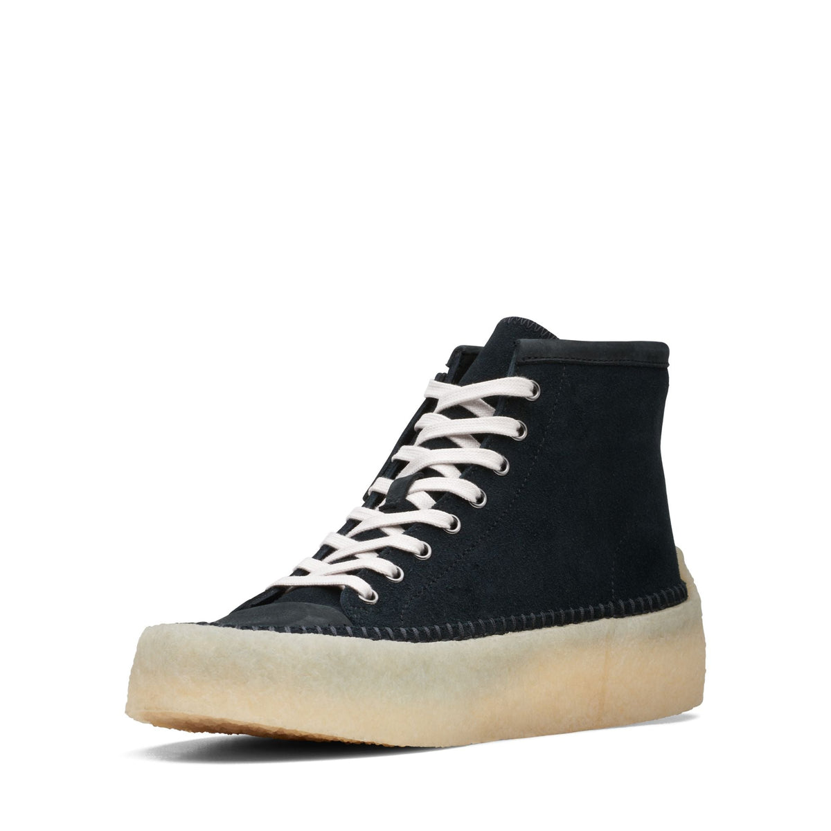 Clarks Originals Caravan Mid Men's Black Leather 26167697 — sole view