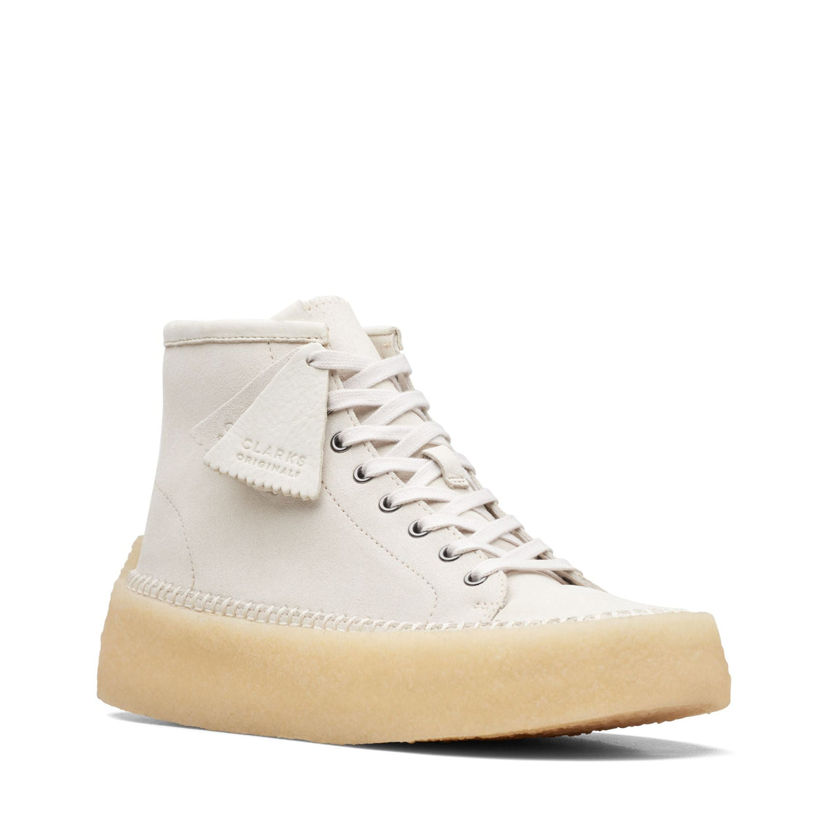 Clarks Originals Caravan Mid Men's Off White Suede 26167698 — side view