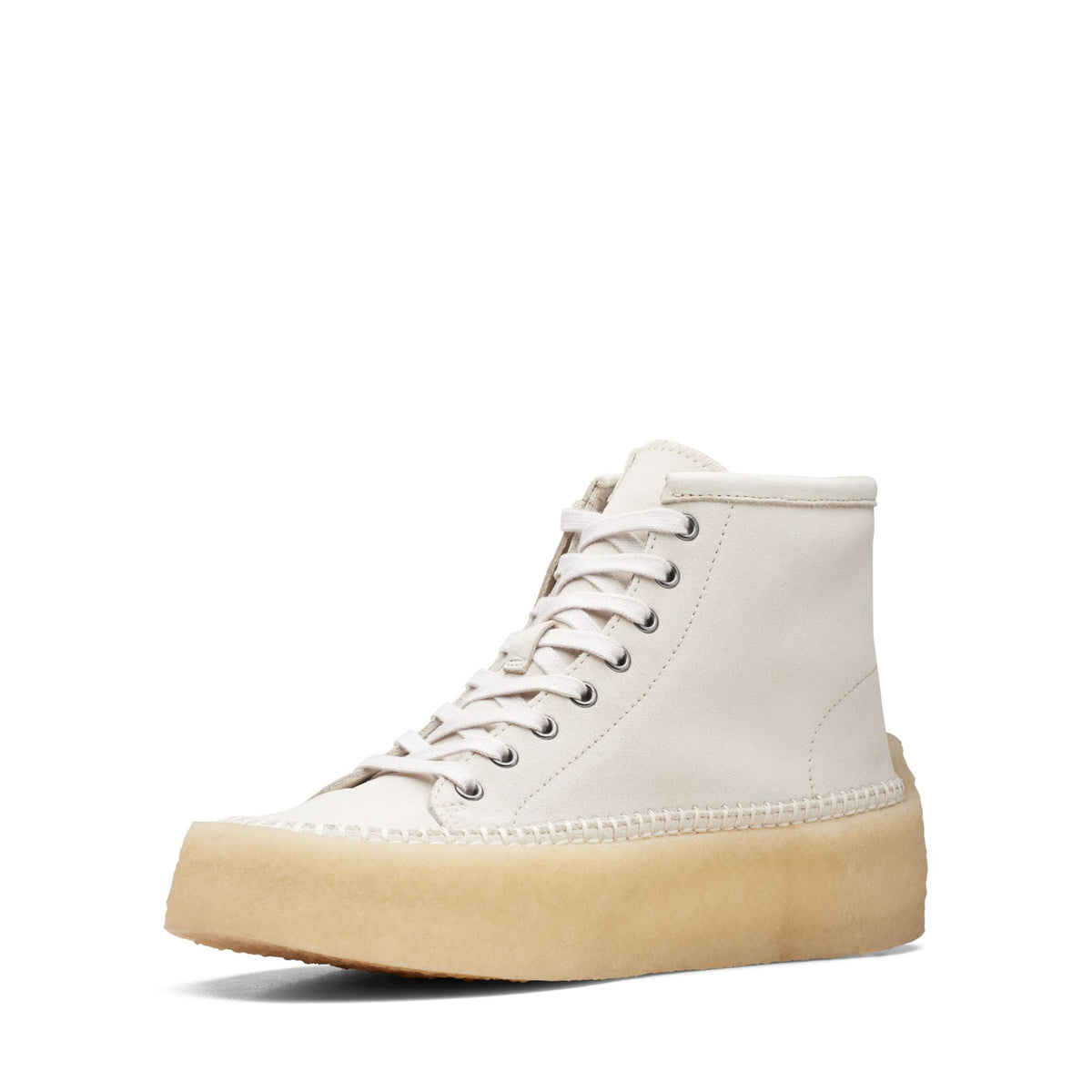 Clarks Originals Caravan Mid Men's Off White Suede 26167698 — sole view