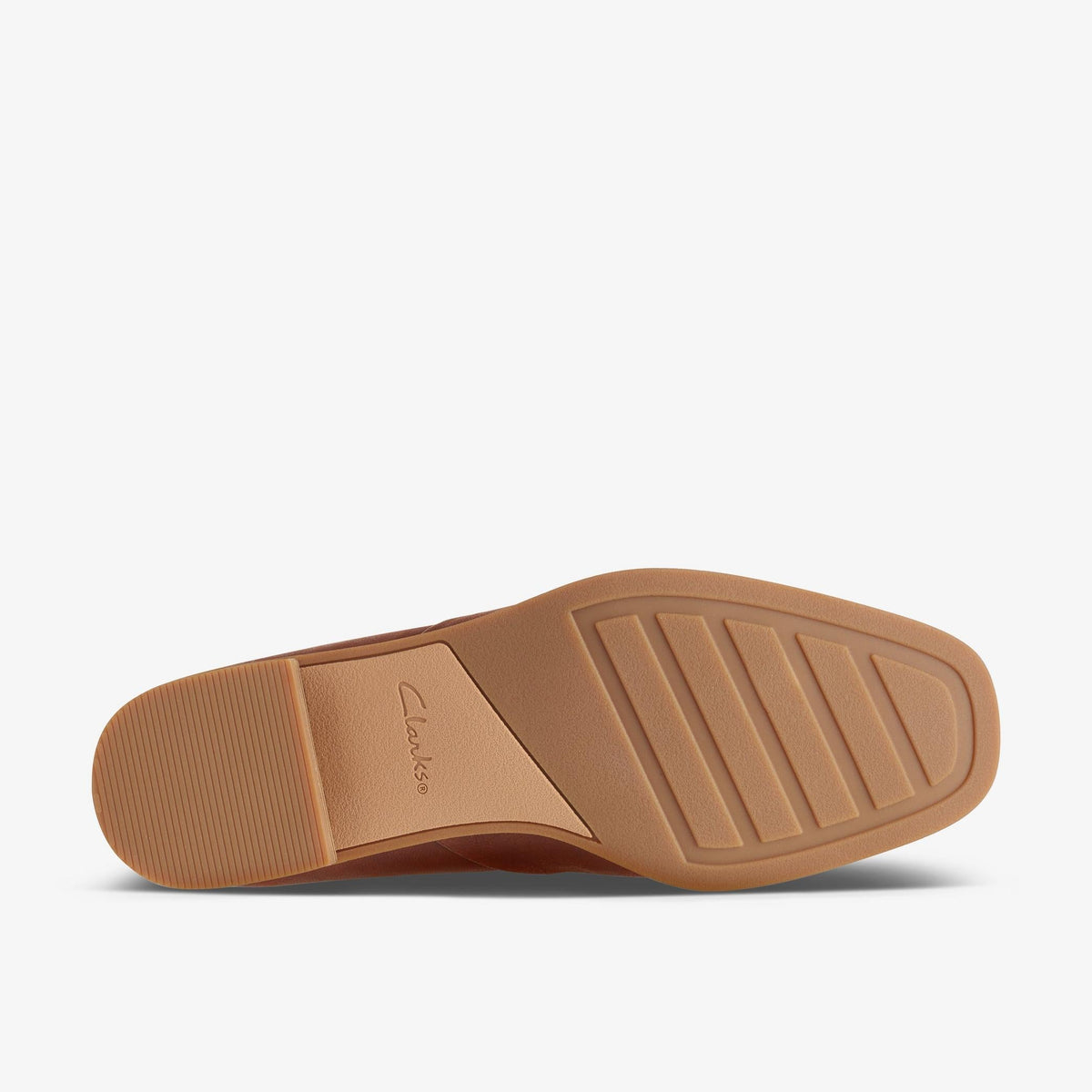 Clarks Pure Belle Women's Dark Tan Leather 26167800 — rear view