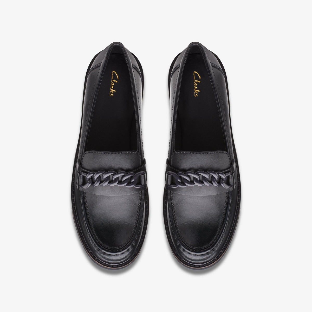Clarks Orianna Edge Women's Black Leather 26167817 — top view