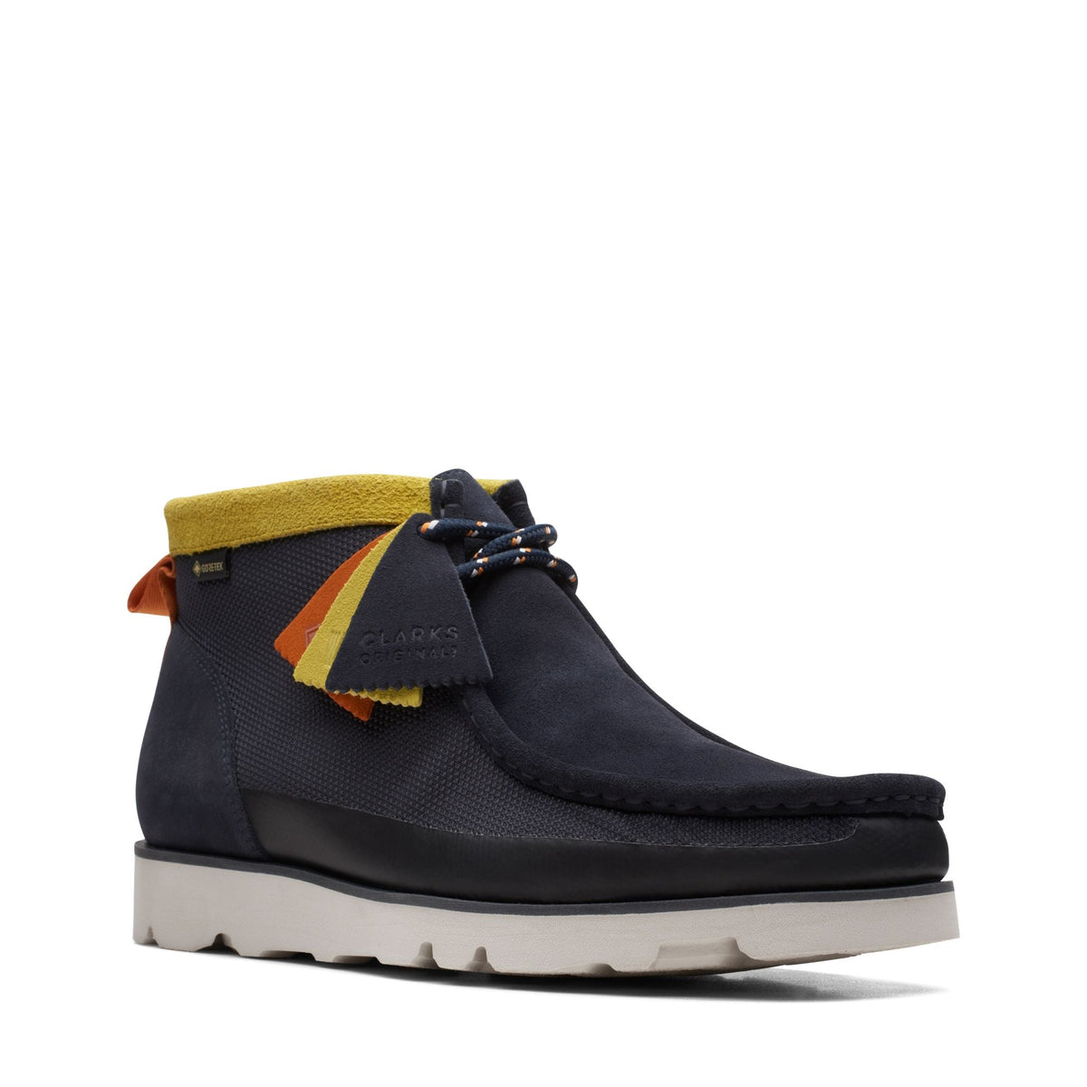 Clarks Originals Wallabee Boot 2.0 GTX Men's Blue Combi Suede 26167901 — side view