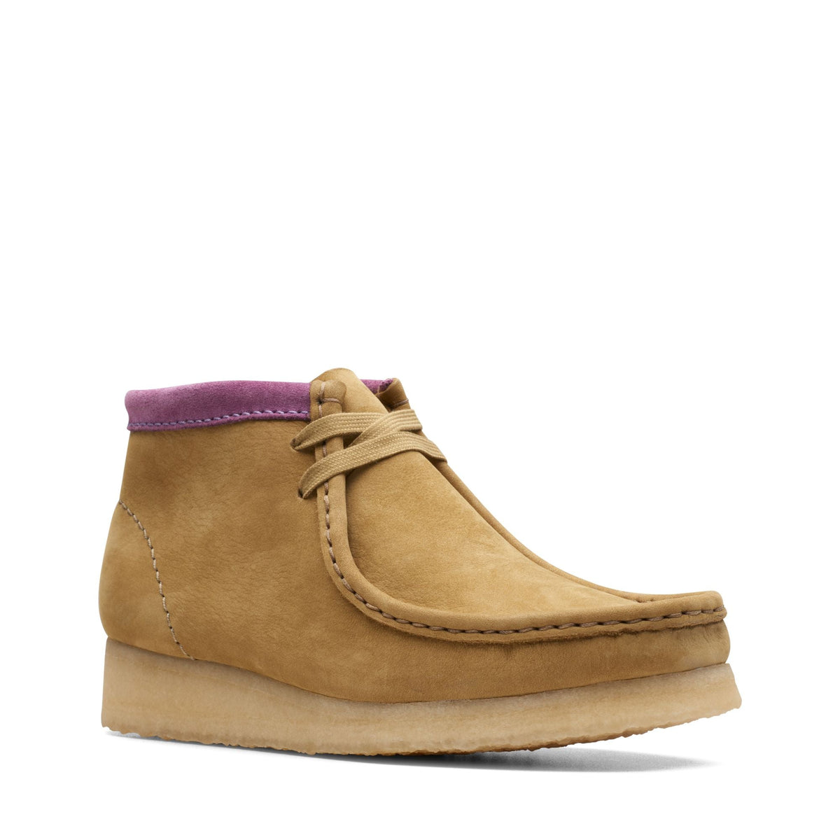 Clarks Originals Wallabee Boot Women's Oakmoss Combi 26167961 — side view