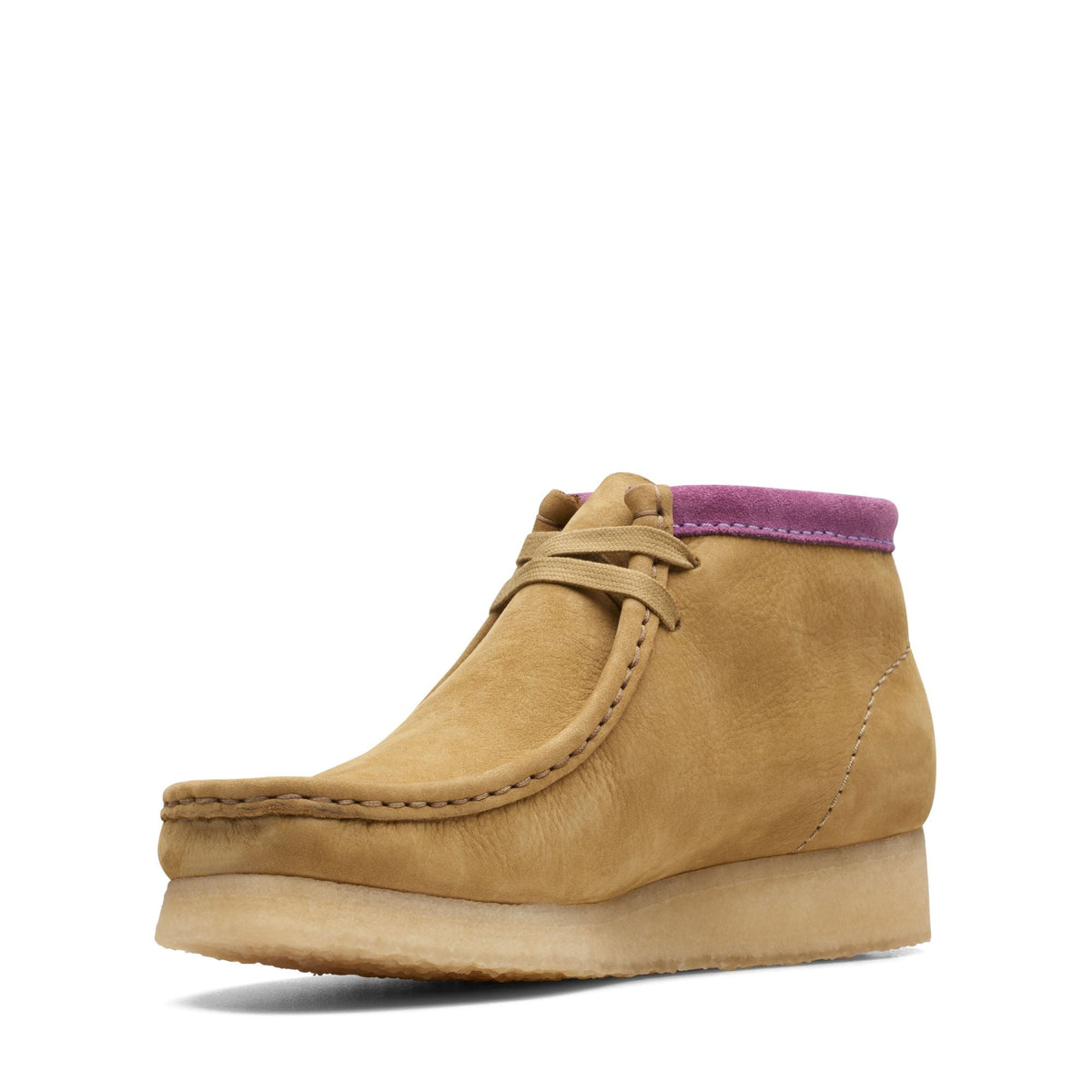 Clarks Originals Wallabee Boot - Oakmoss Combi Women's Oakmoss Combi 26167961 — sole view
