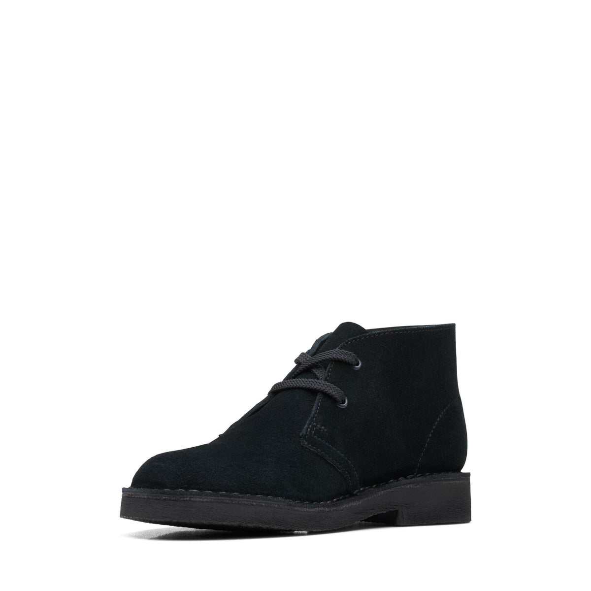 Clarks Originals Desert Boot Kids' Unisex Black Suede 26168039 — sole view