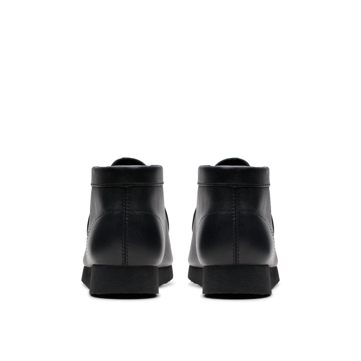Clarks Originals Wallabee Boot Kids' Unisex Black Leather 26168041 — detail view