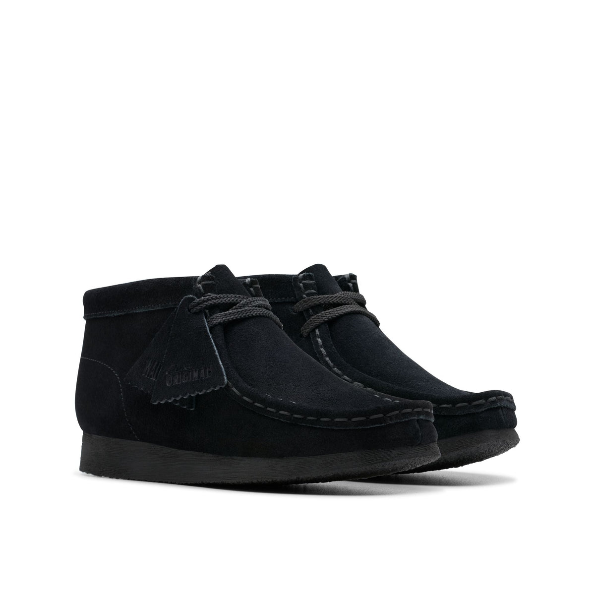 Clarks Originals Wallabee Boot Kids' Unisex Black Suede 26168044 - additional view 4