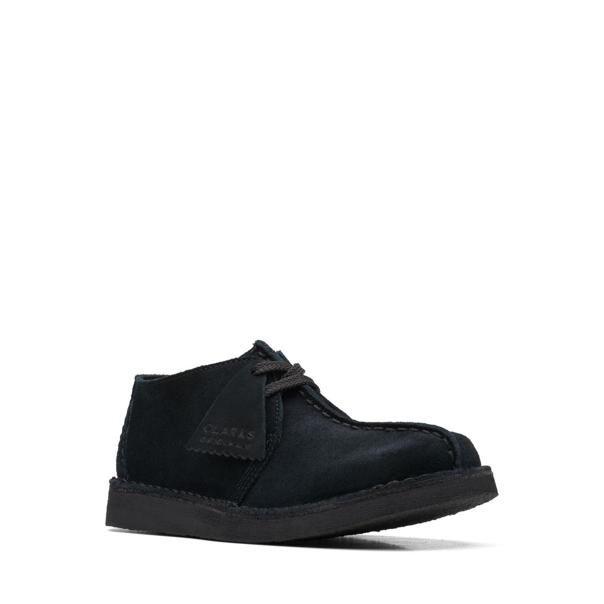 Clarks Originals Desert Trek Kids' Unisex Black Suede 26168046 — side view