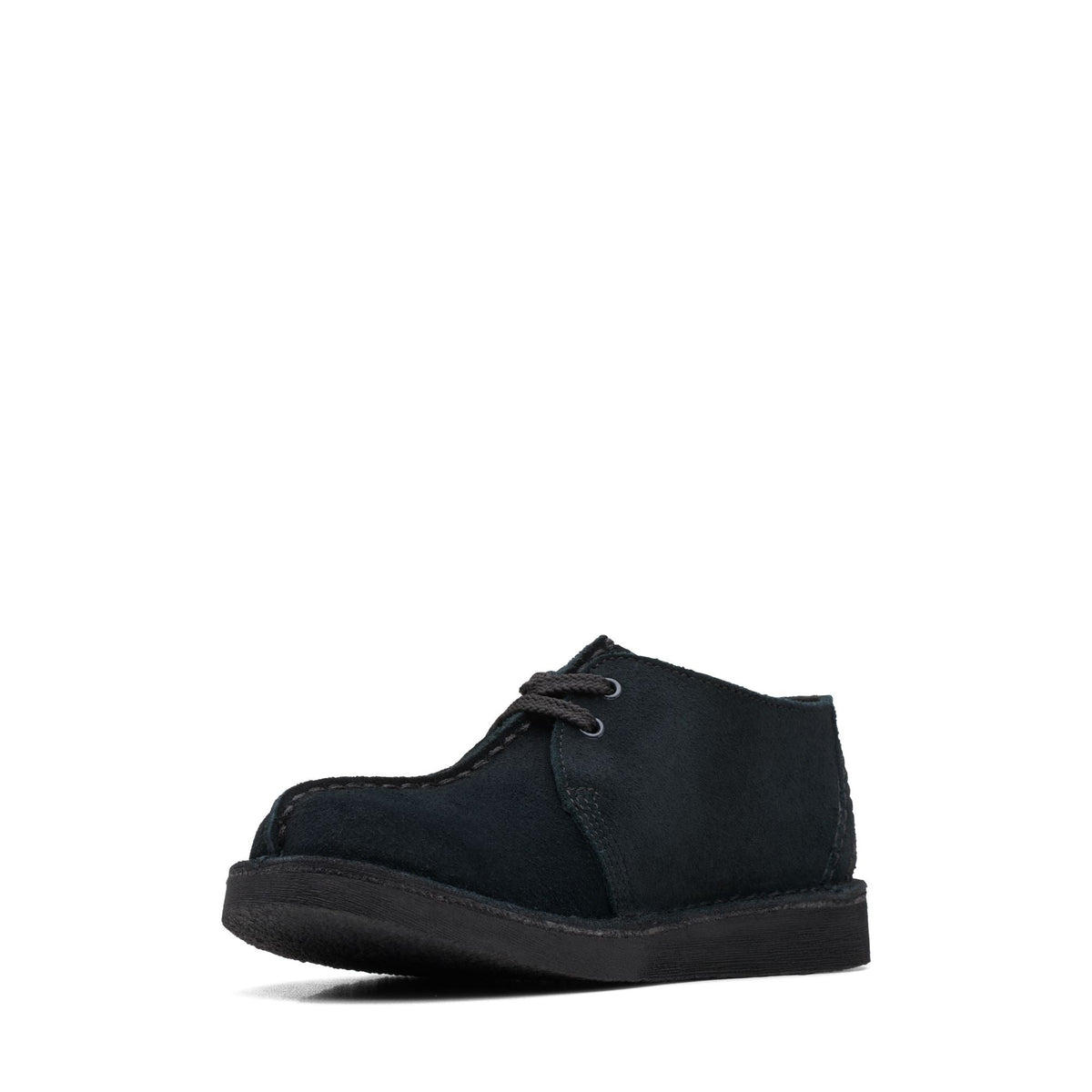 Clarks Originals Desert Trek Kids' Unisex Black Suede 26168046 — sole view