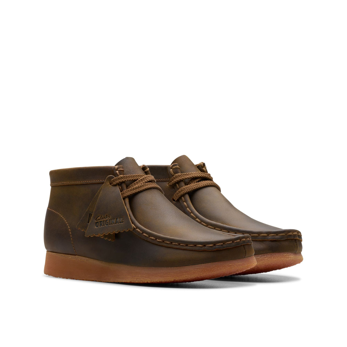 Clarks Originals Wallabee Boot Kids' Unisex Beeswax Brown Leather 26168134 - additional view 4