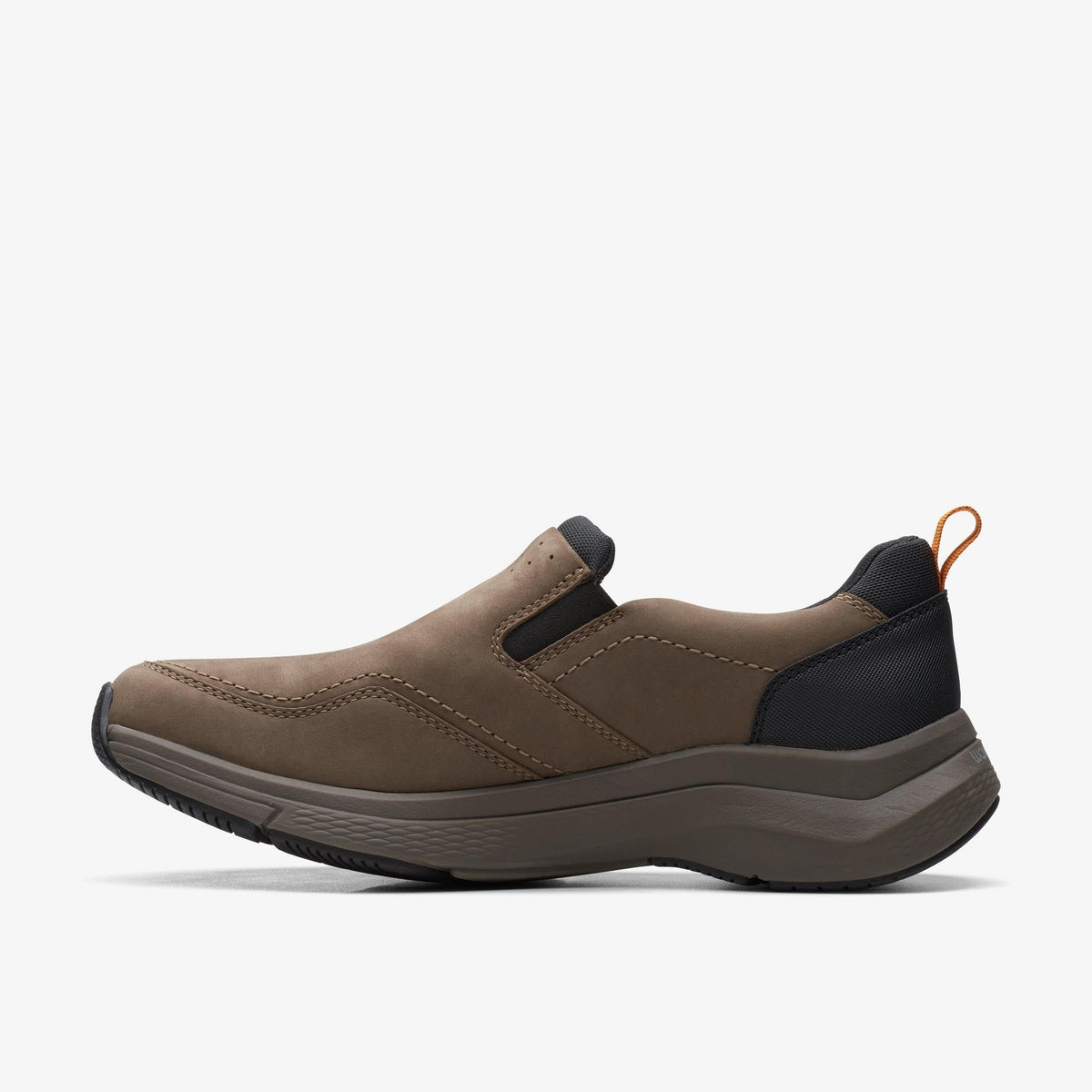 Clarks Wave 2.0 Edge Men's Dark Taupe Nubuck 26168306 — side view
