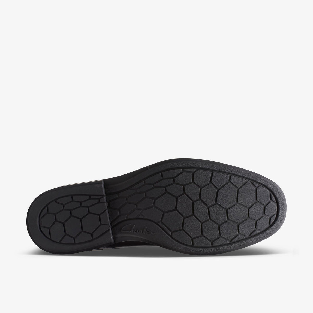 Clarks Un Hugh Lace Men's Black Leather 26168322 — rear view