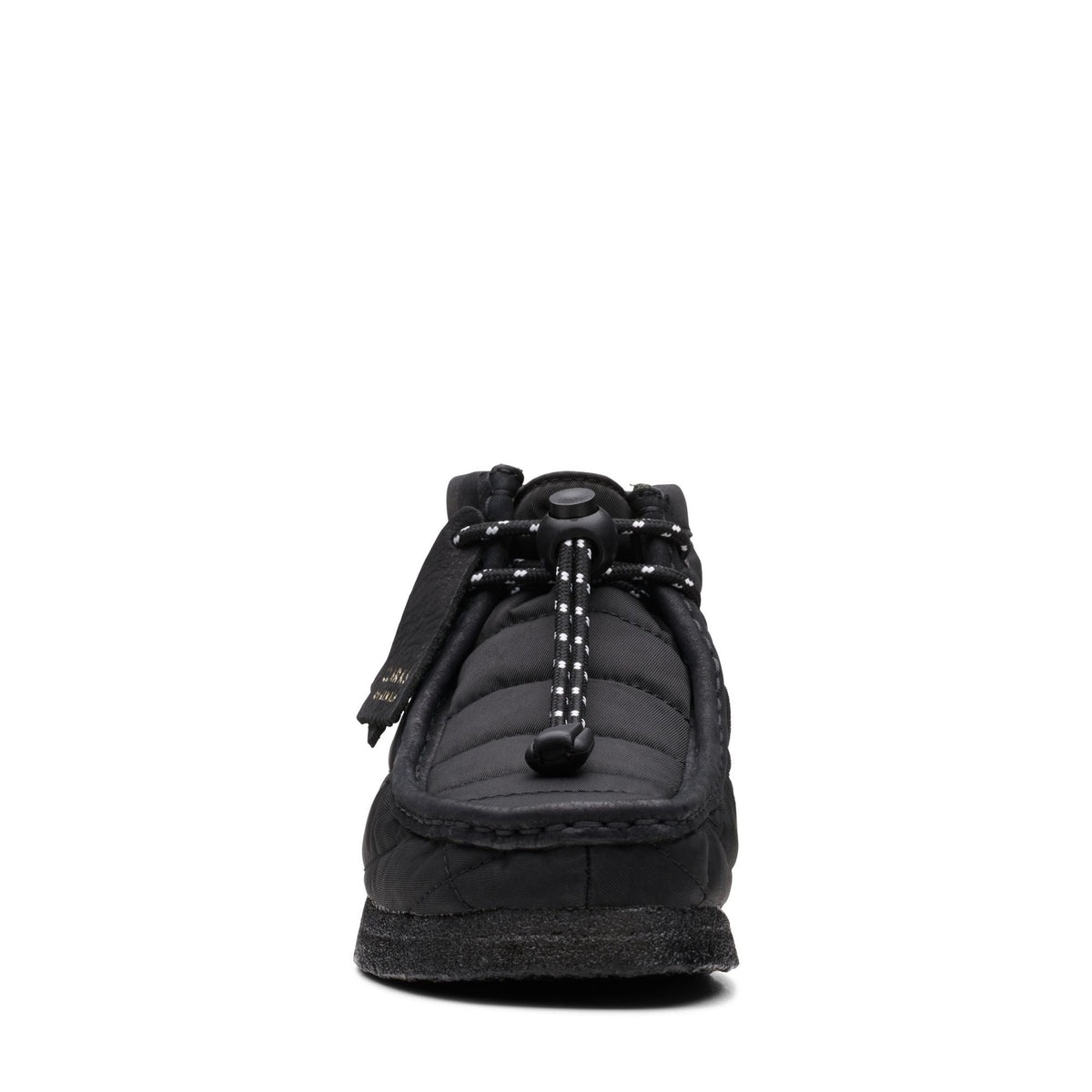 Clarks Originals Wallabee Boot Women's Black Textile 26168587 — rear view