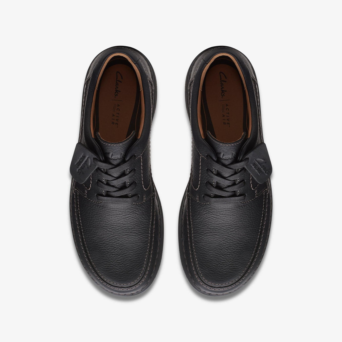 Clarks Nature 5 Lo Men's Black Leather 26168608 — top view