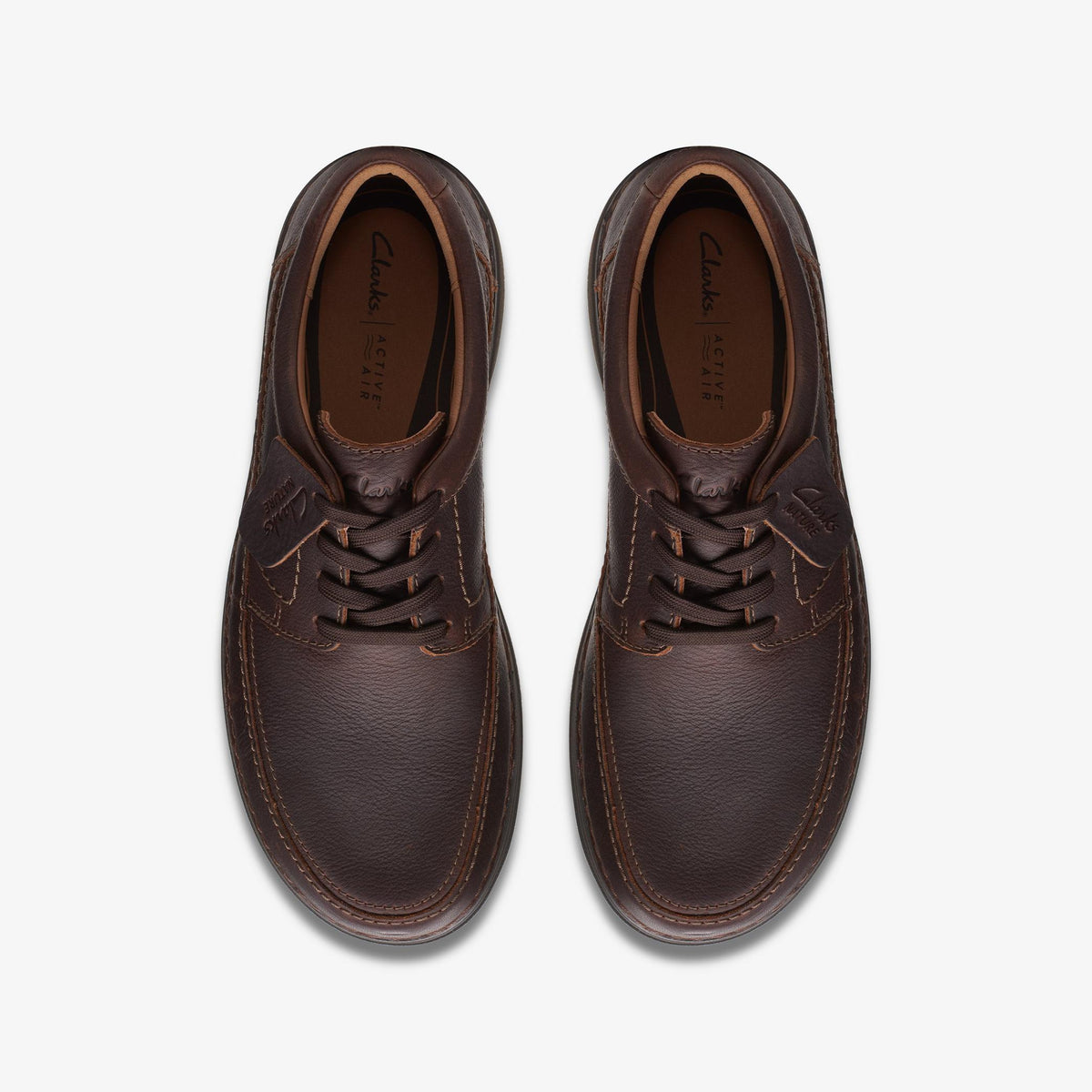 Clarks Nature 5 Lo Men's Dark Brown Leather 26168614 — top view
