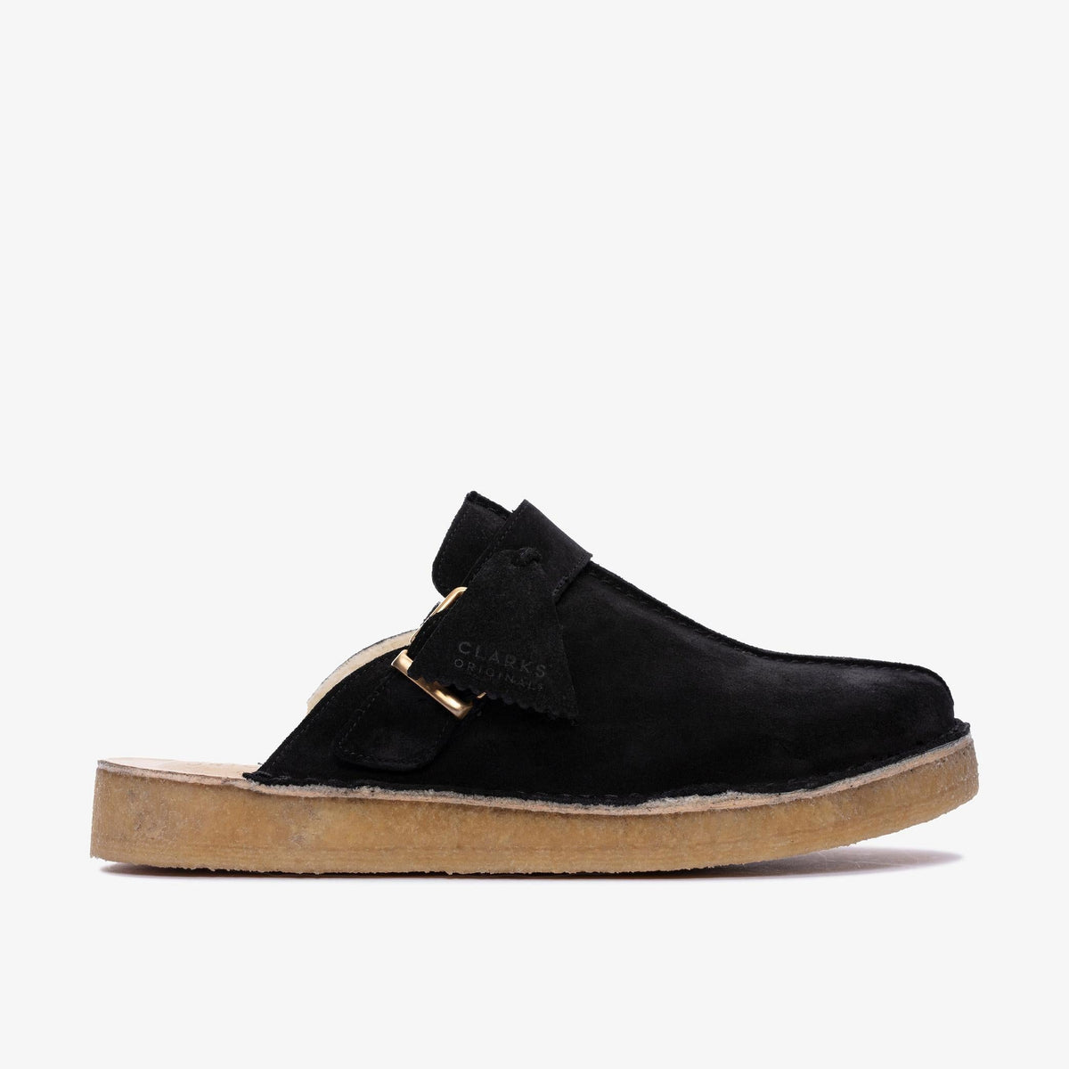 Clarks Originals Trek Mule Men's Black Wlined Suede 26168618