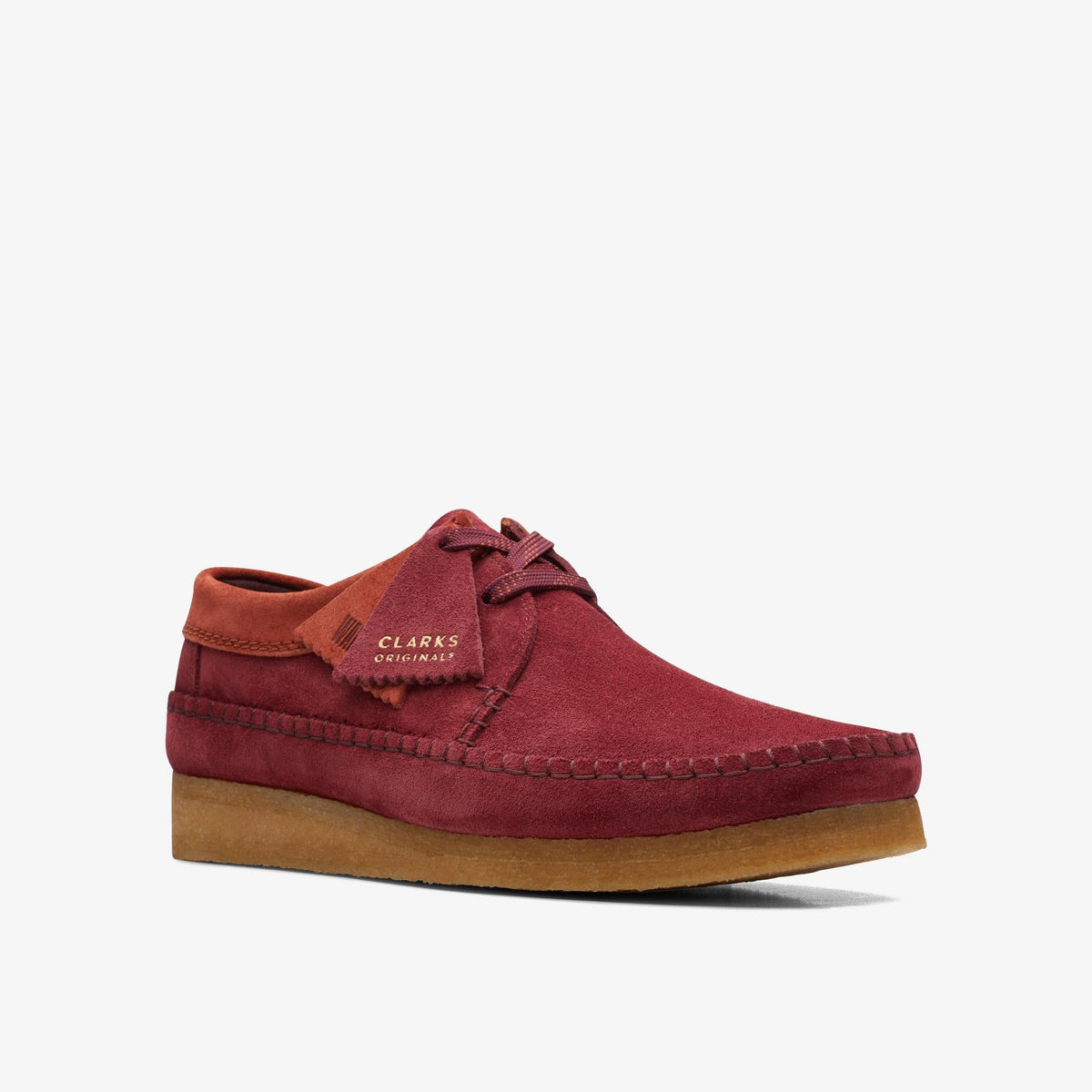 Clarks Originals Weaver Men's Oxblood Suede 26168629 — rear view