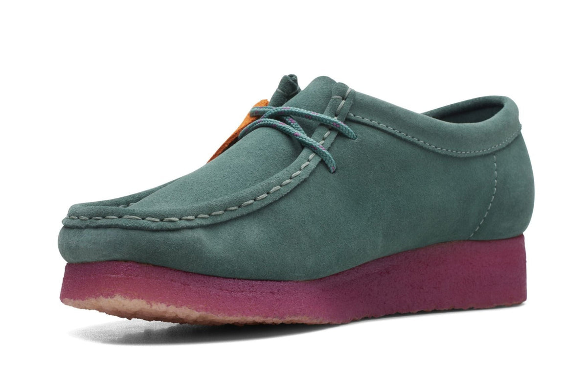 Clarks Originals Wallabee Women's Teal Combi 26168644 — sole view