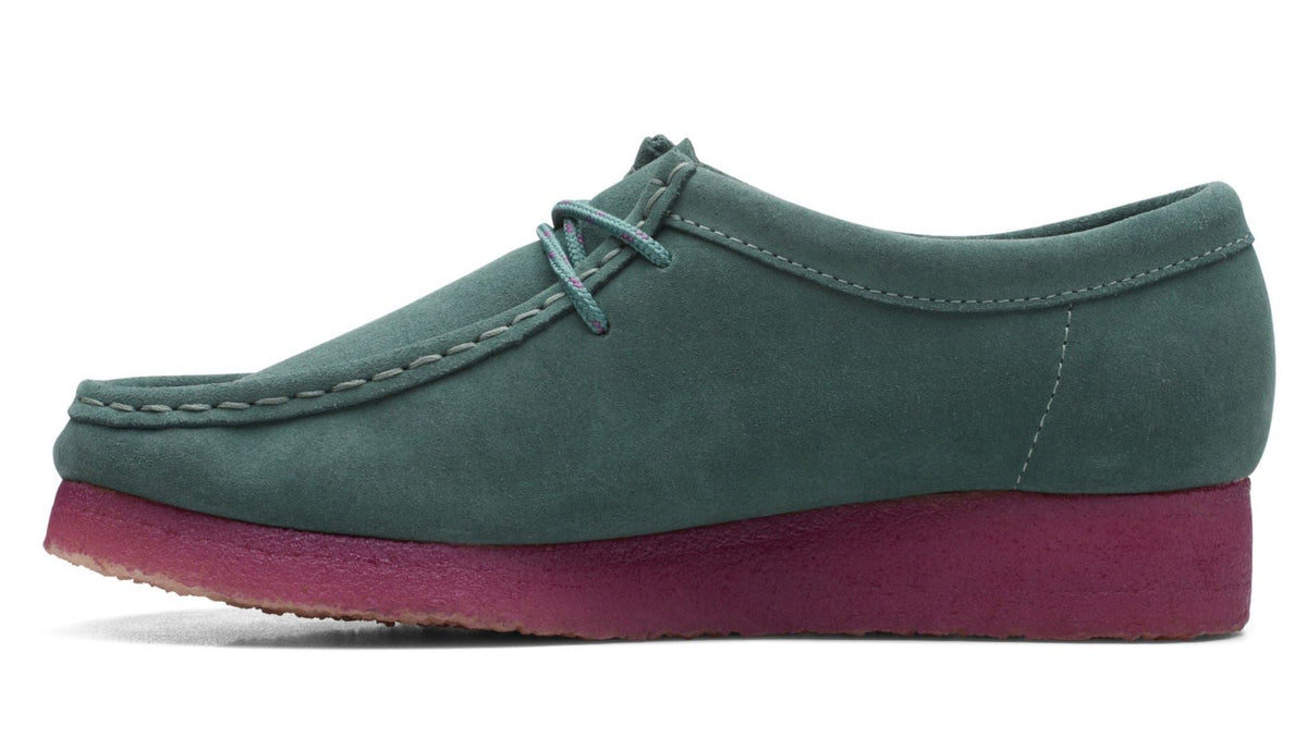 Clarks Originals Wallabee Women's Teal Combi 26168644 — detail view