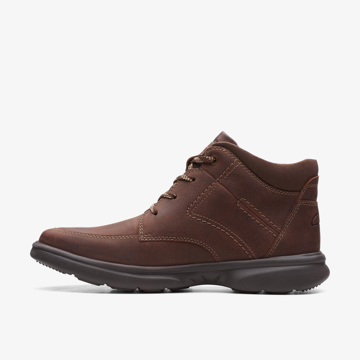 Clarks Bradley Mid Men's Brown Tumb Leather 26168657 — side view