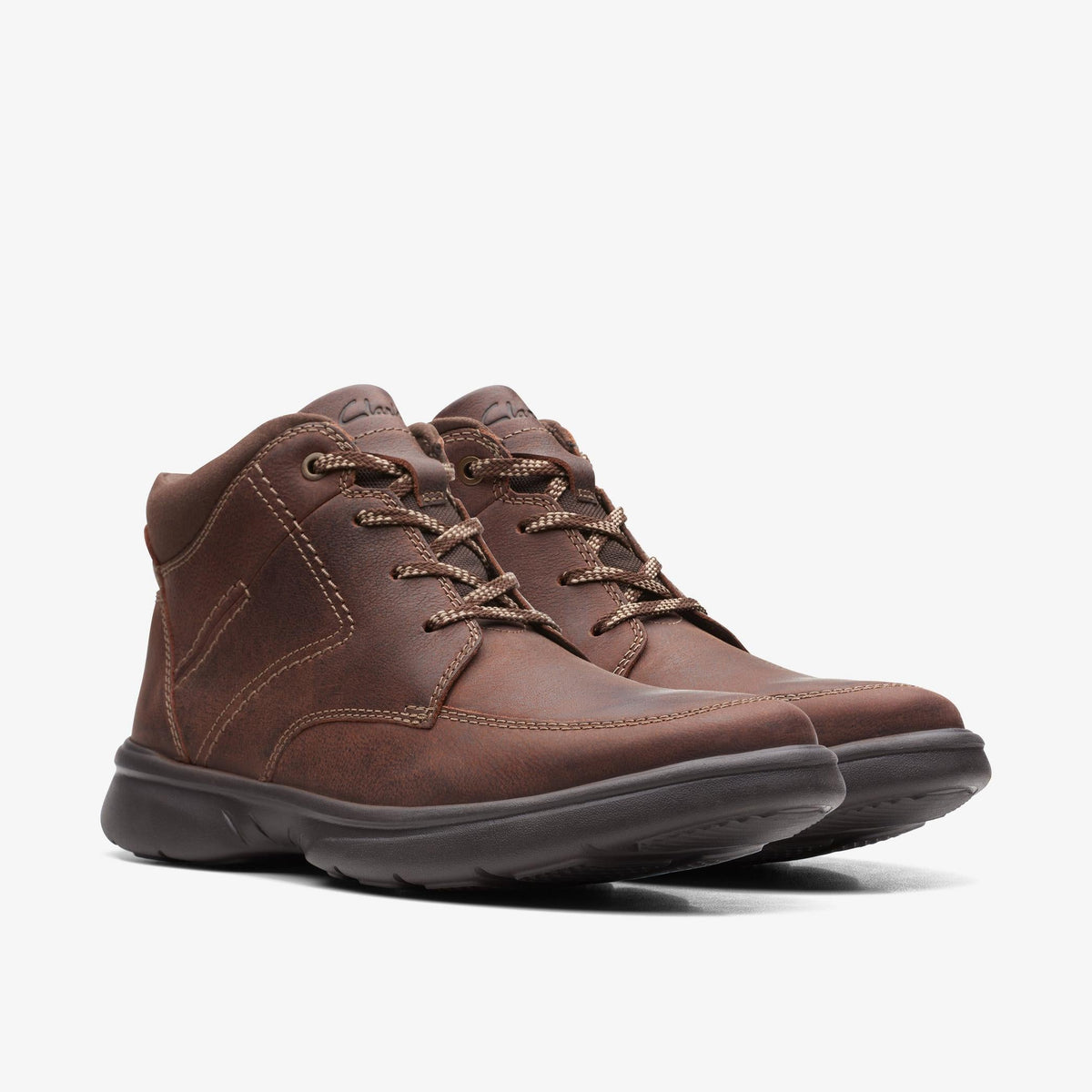 Clarks Bradley Mid Men's Brown Tumb Leather 26168657 — sole view