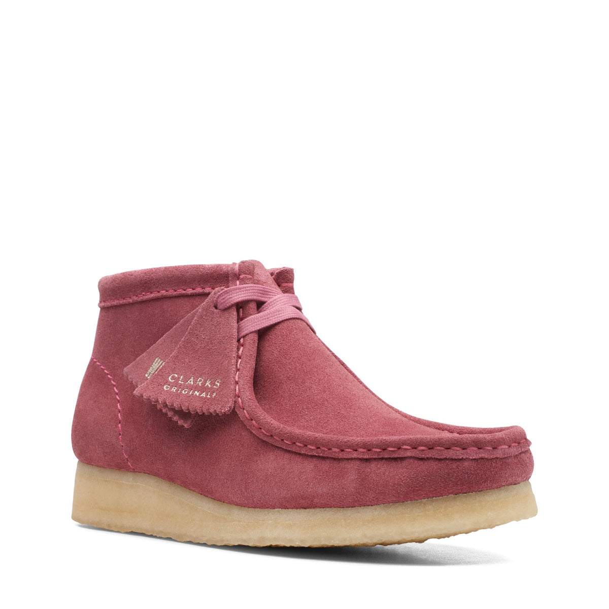 Clarks Originals Wallabee Boot Women's Pink 26168667 — side view