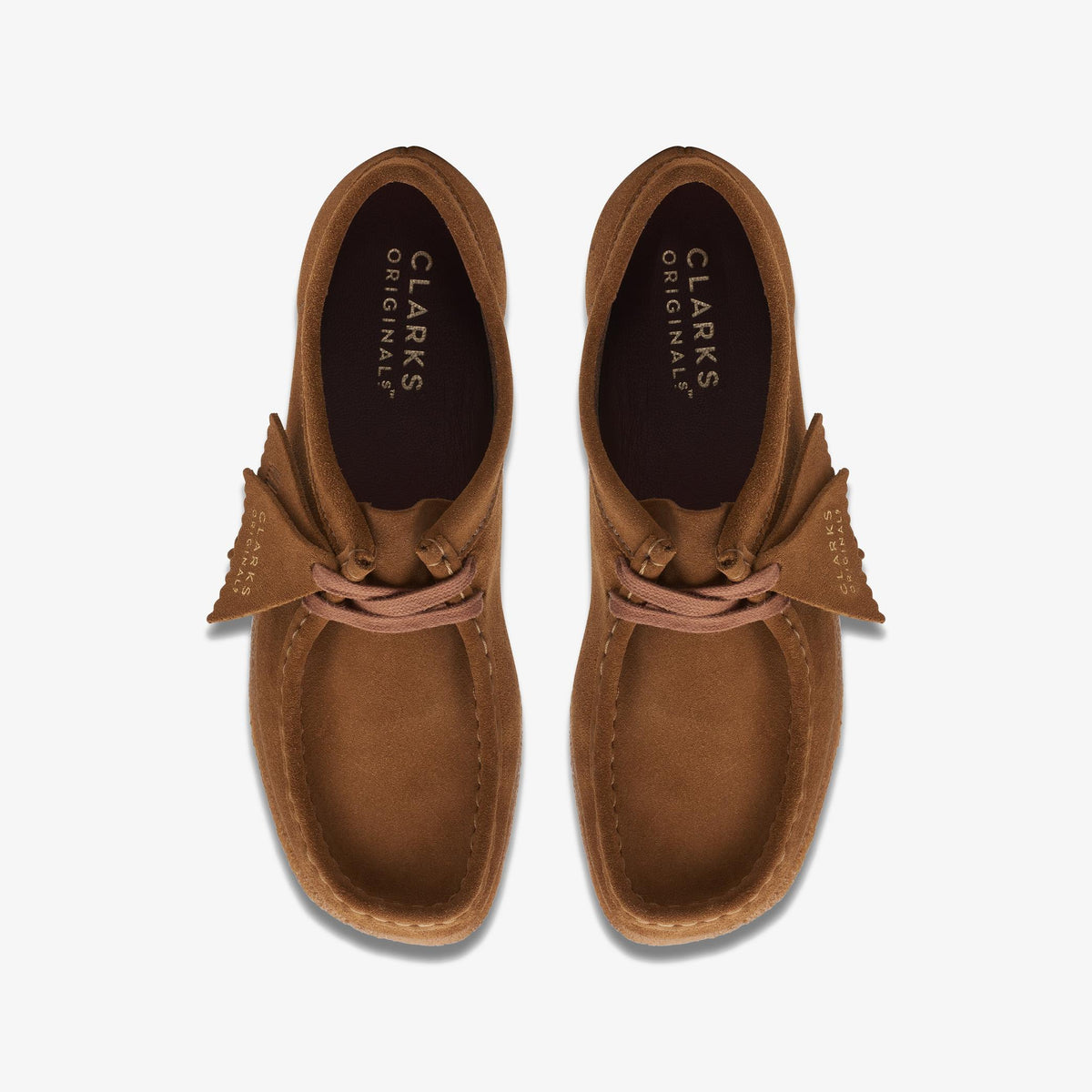 Clarks Originals Wallabee Women's Cola Brown Suede 26168668 — top view