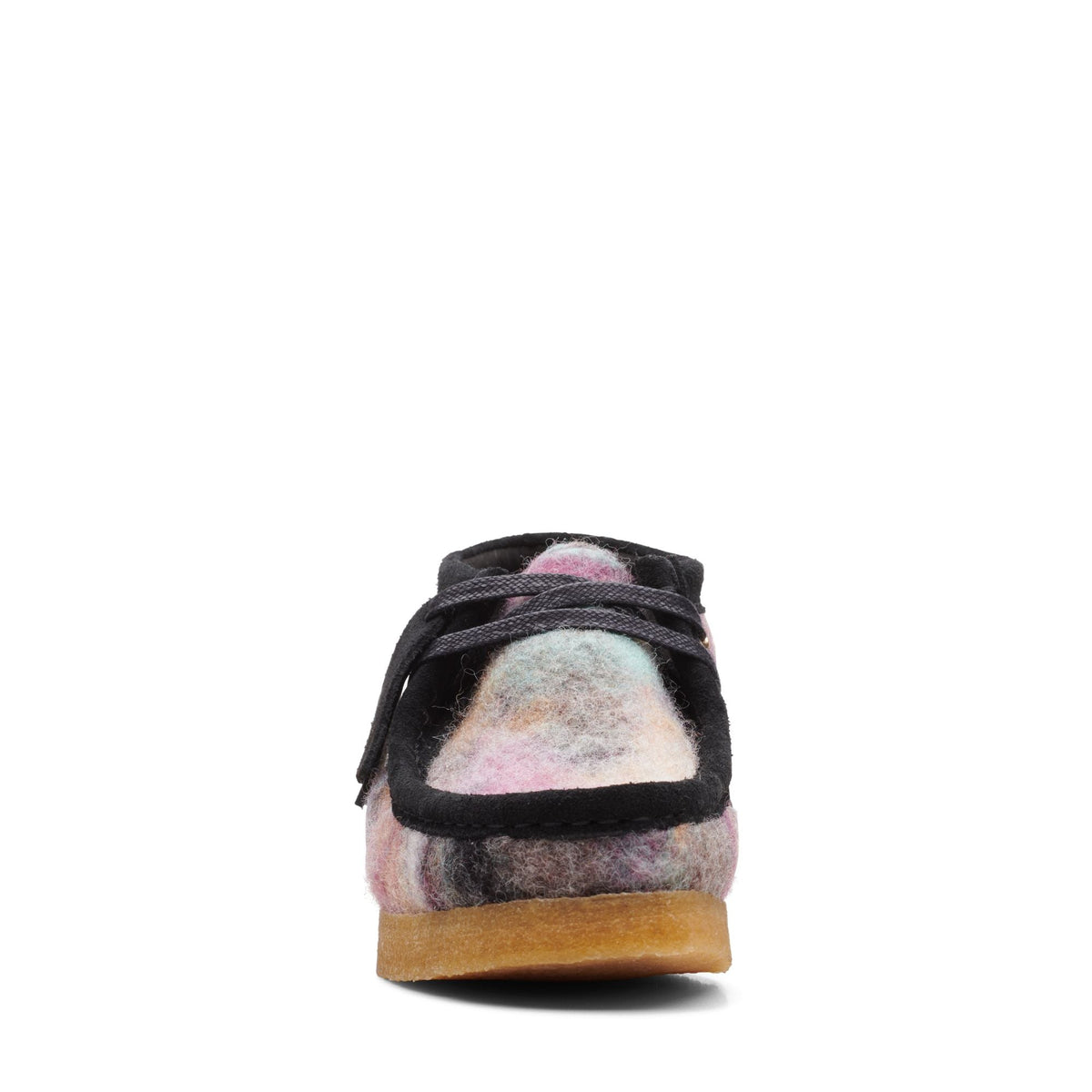 Clarks Originals Wallabee Boot Women's Black Suede 26168702 — rear view