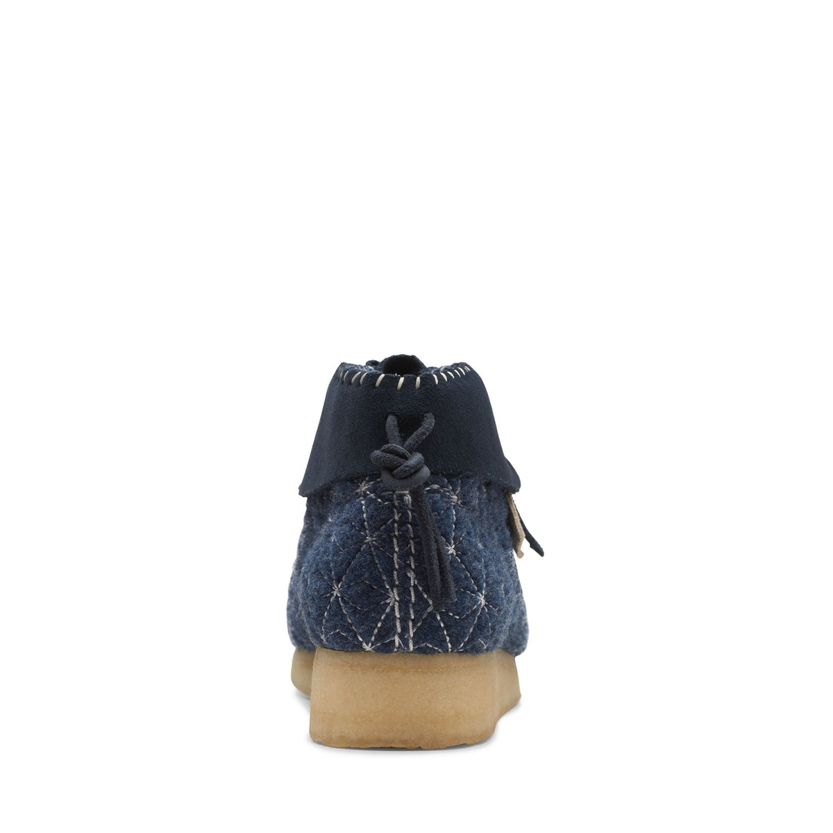 Clarks Originals Wallabee Boot Women's Blue Suede 26168706 — top view