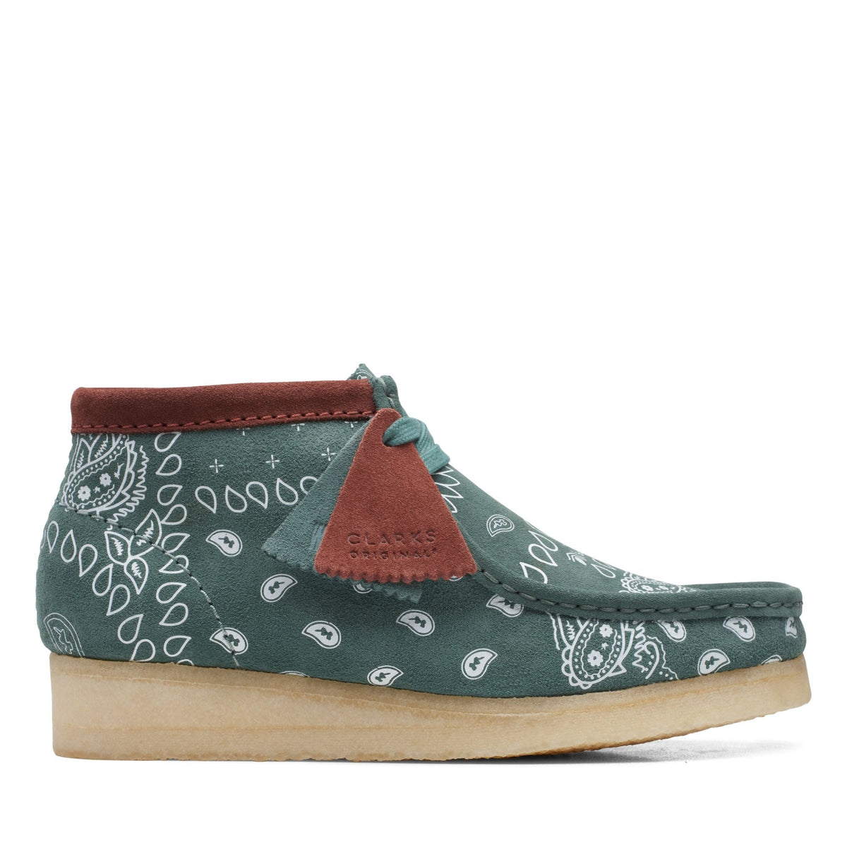 Clarks Originals Wallabee Boot Women's Green Suede 26168743