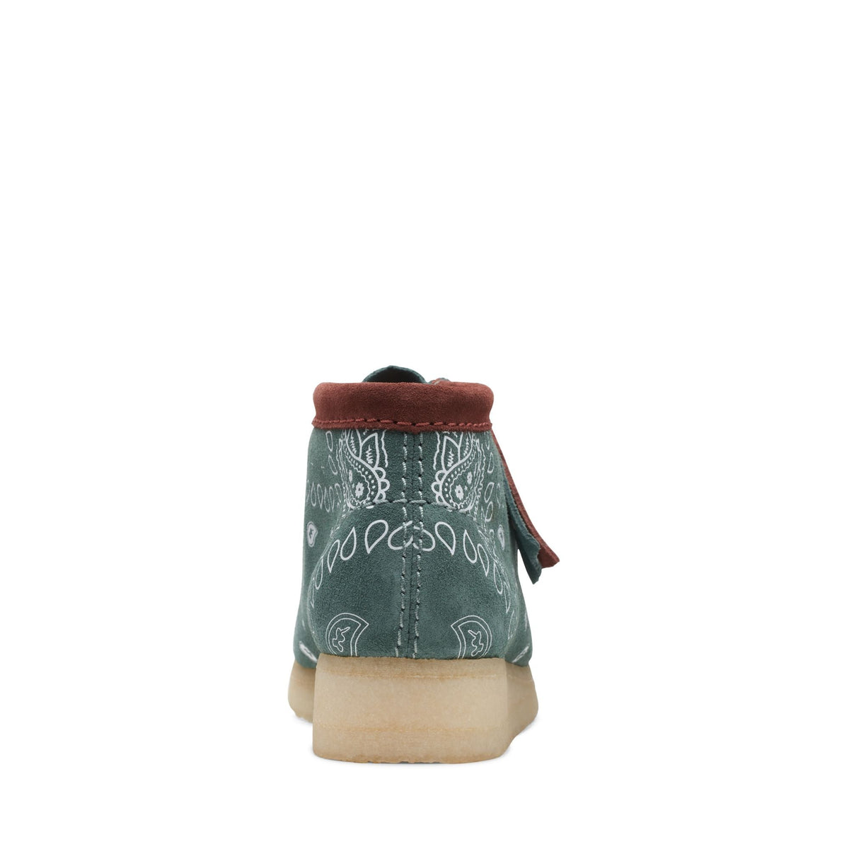 Clarks Originals Wallabee Boot Women's Green Suede 26168743 — top view