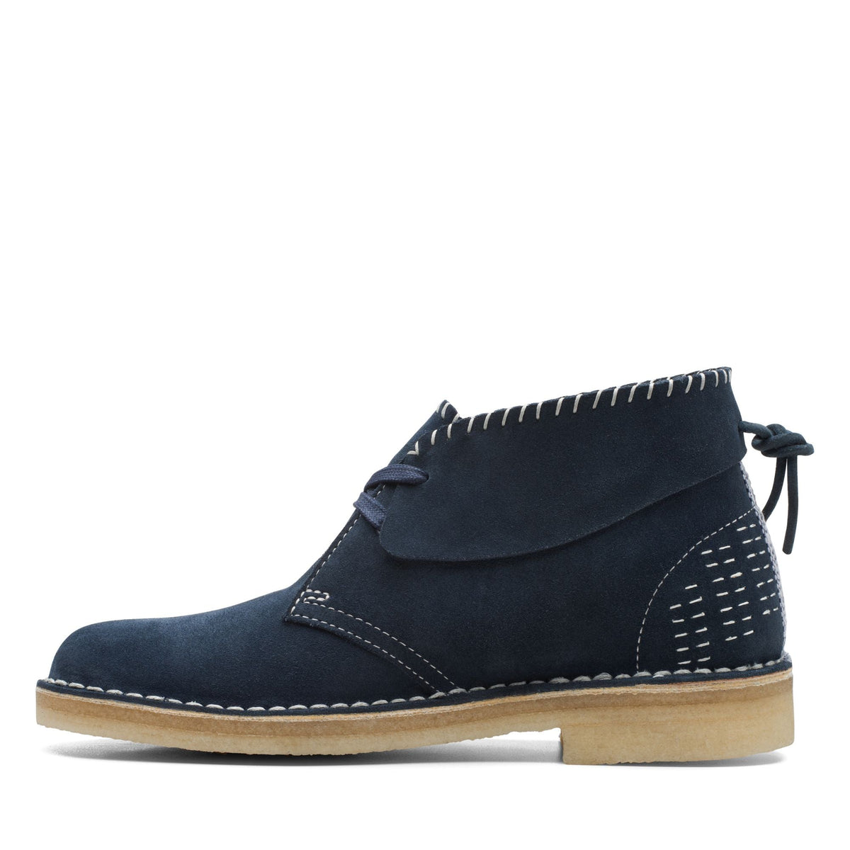 Clarks Originals Desert Boot Women's Navy Sashiko Textile 26168787 — detail view